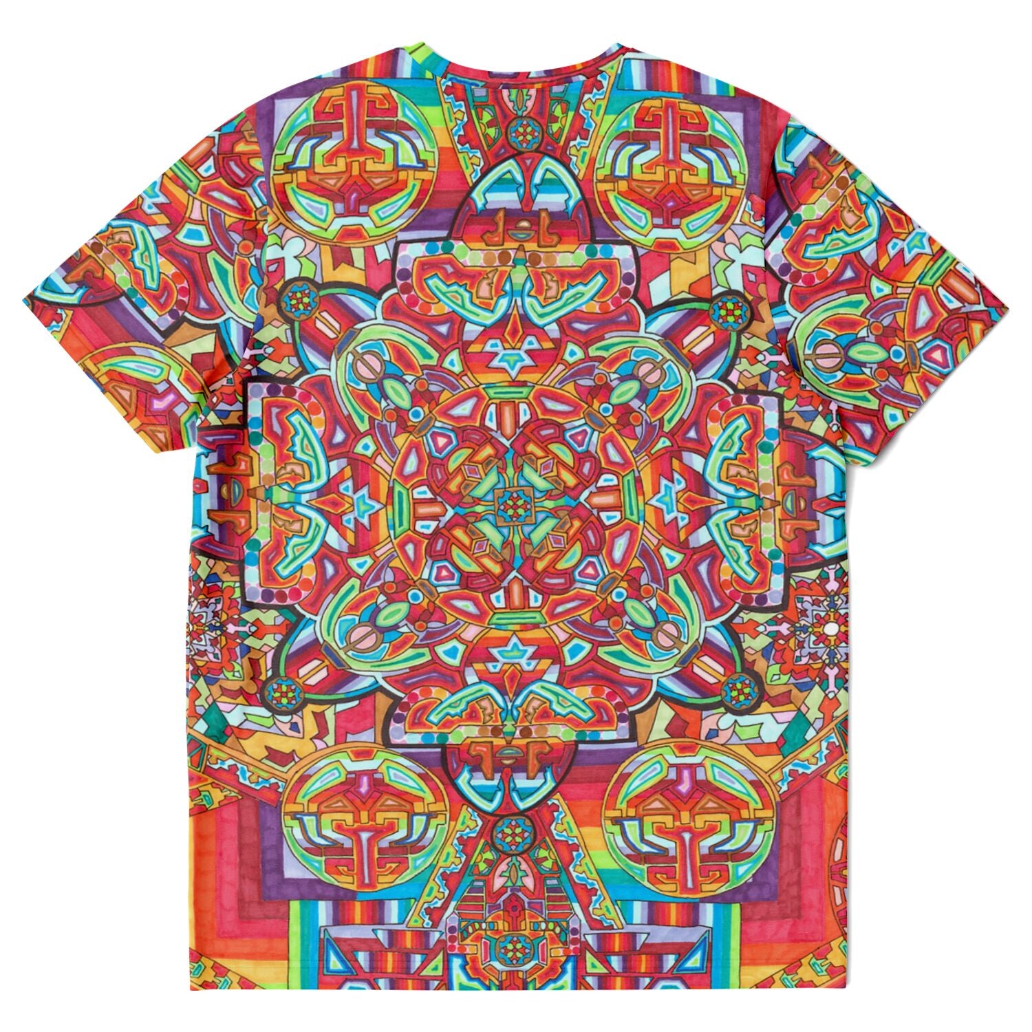 Psychedelic Kaleidoscope Tee — Colorful Mandala Full Print T-Shirt Artwork 11