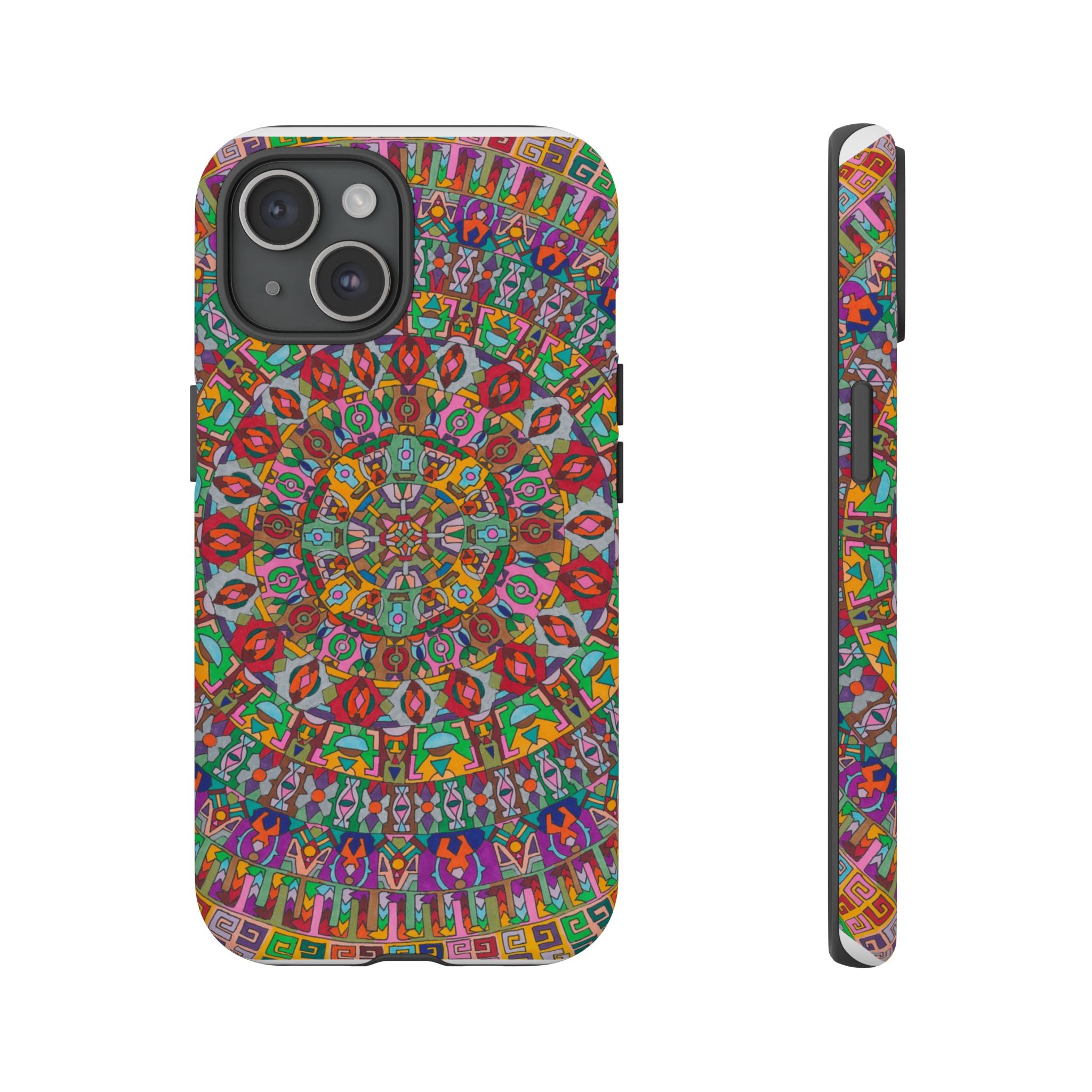 Kaleidoscope Mandala Phone Case — Colorful Protective Tough Case - Artwork 1