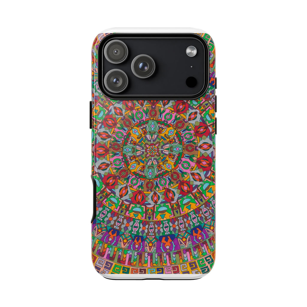 Kaleidoscope Mandala Phone Case — Colorful Protective Tough Case - Artwork 1