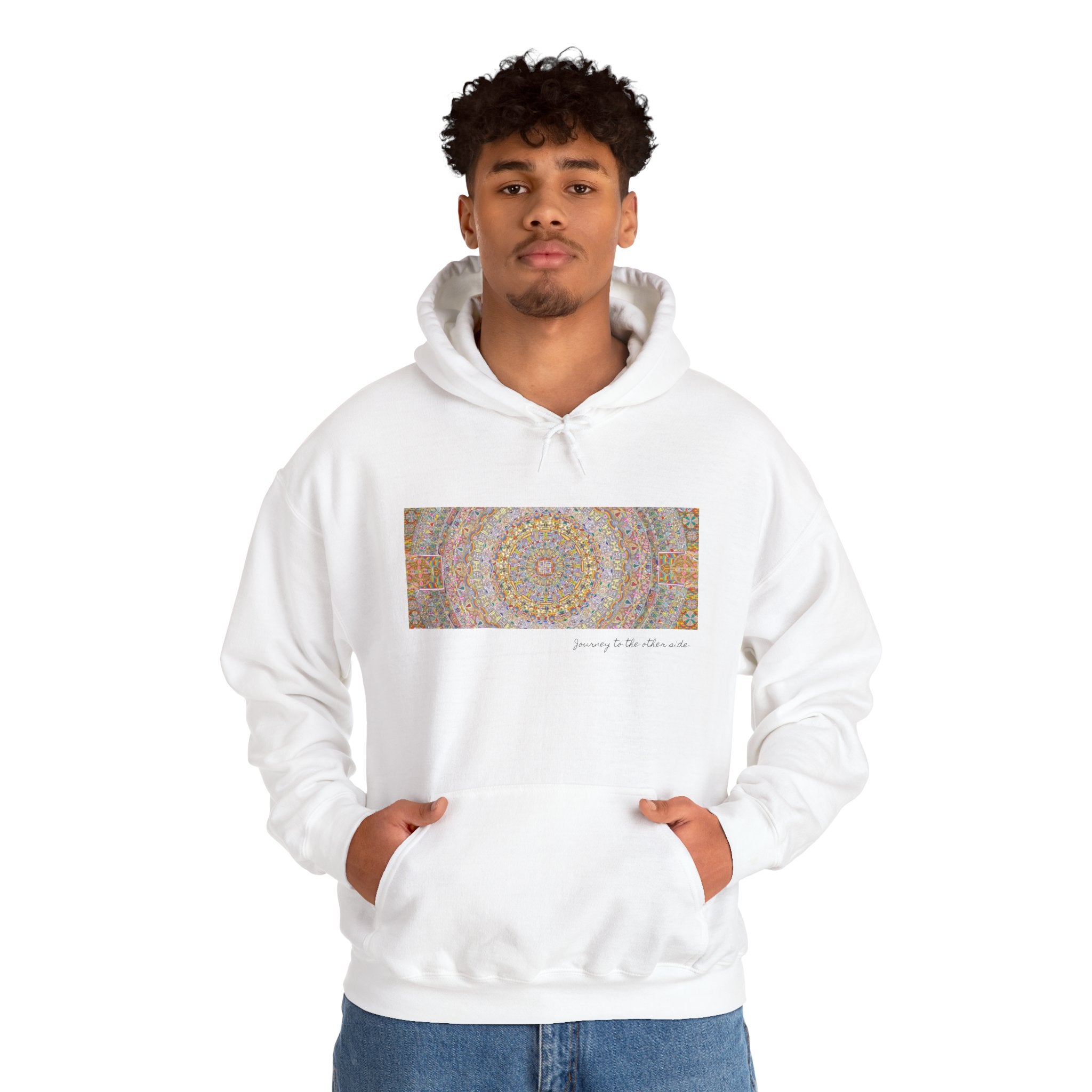 Mandala Folk Art Unisex Hoodie — Vibrant Hand-Drawn Illustration Artwork 7