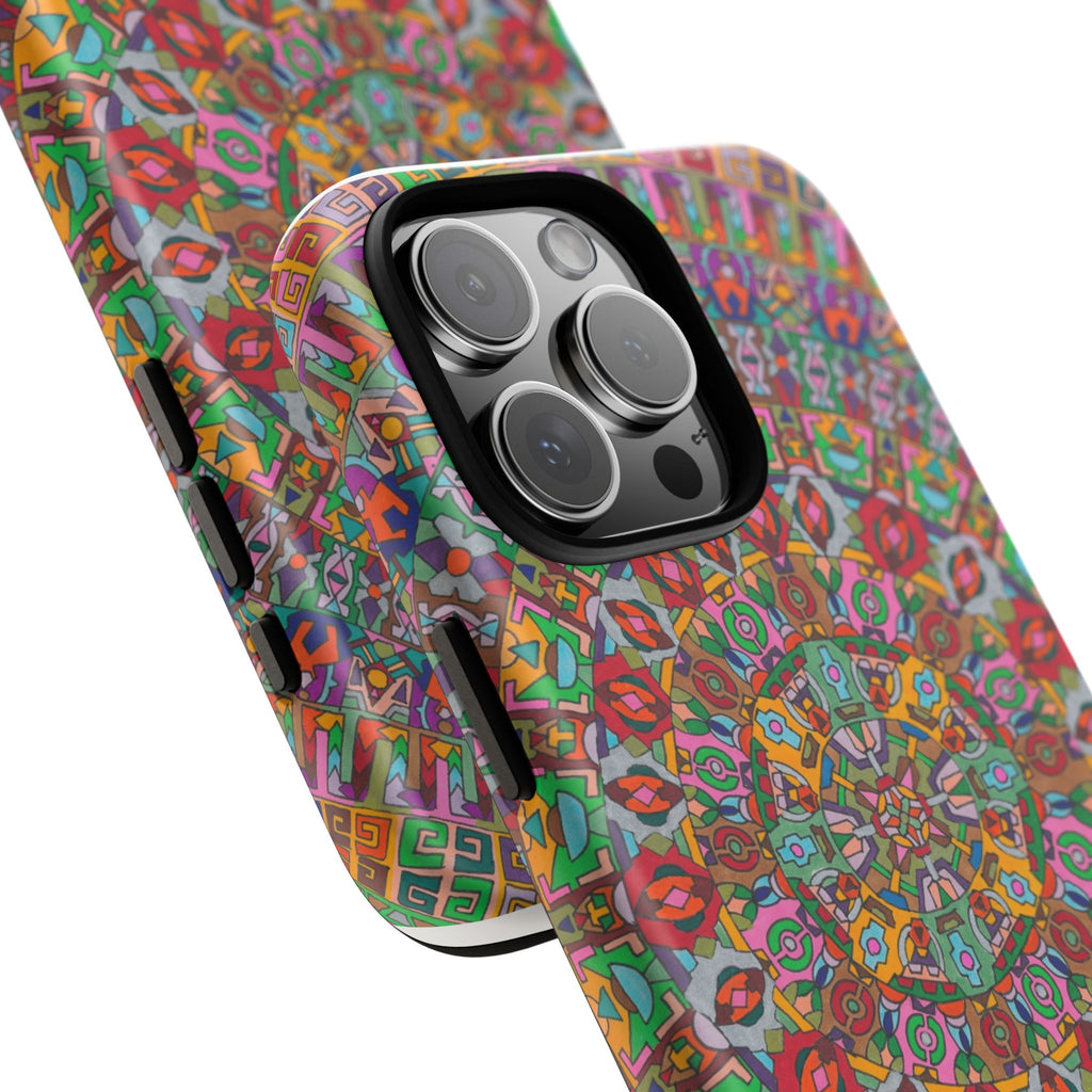 Kaleidoscope Mandala Phone Case — Colorful Protective Tough Case - Artwork 1