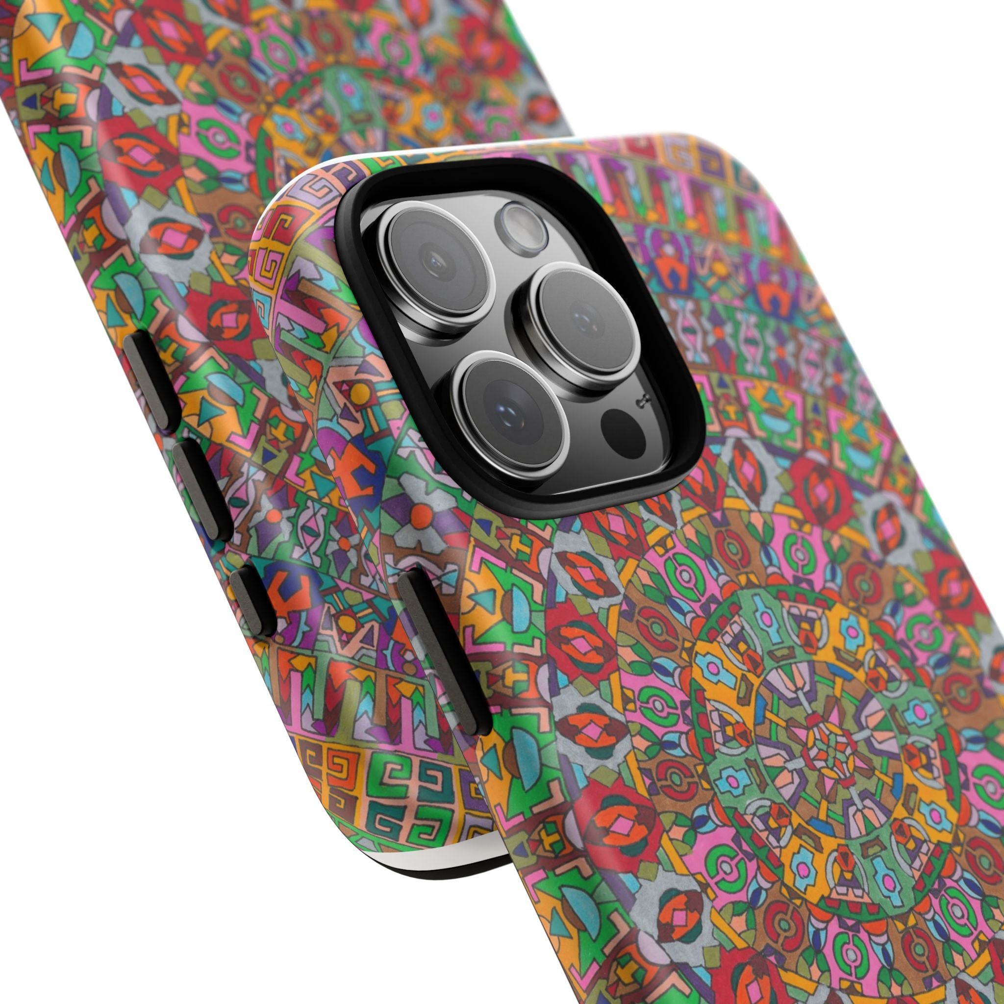 Kaleidoscope Mandala Phone Case — Colorful Protective Tough Case - Artwork 1