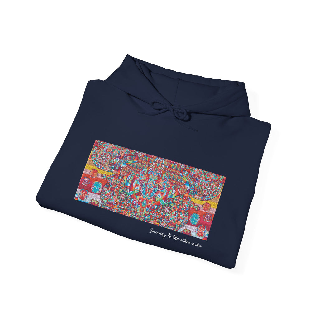 Mandala Folk Art Unisex Hoodie — Vibrant Hand-Drawn Illustration Artwork 4