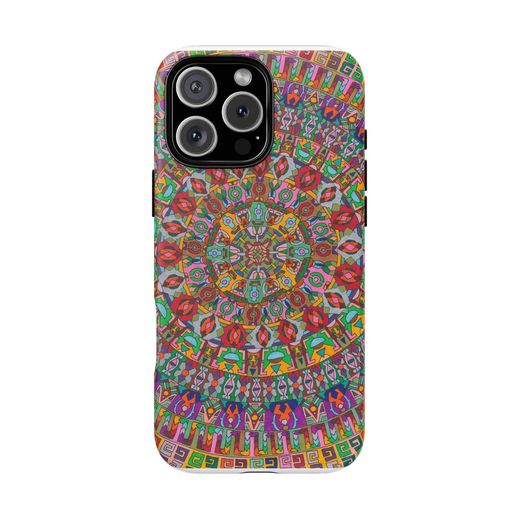Kaleidoscope Mandala Phone Case — Colorful Protective Tough Case - Artwork 1