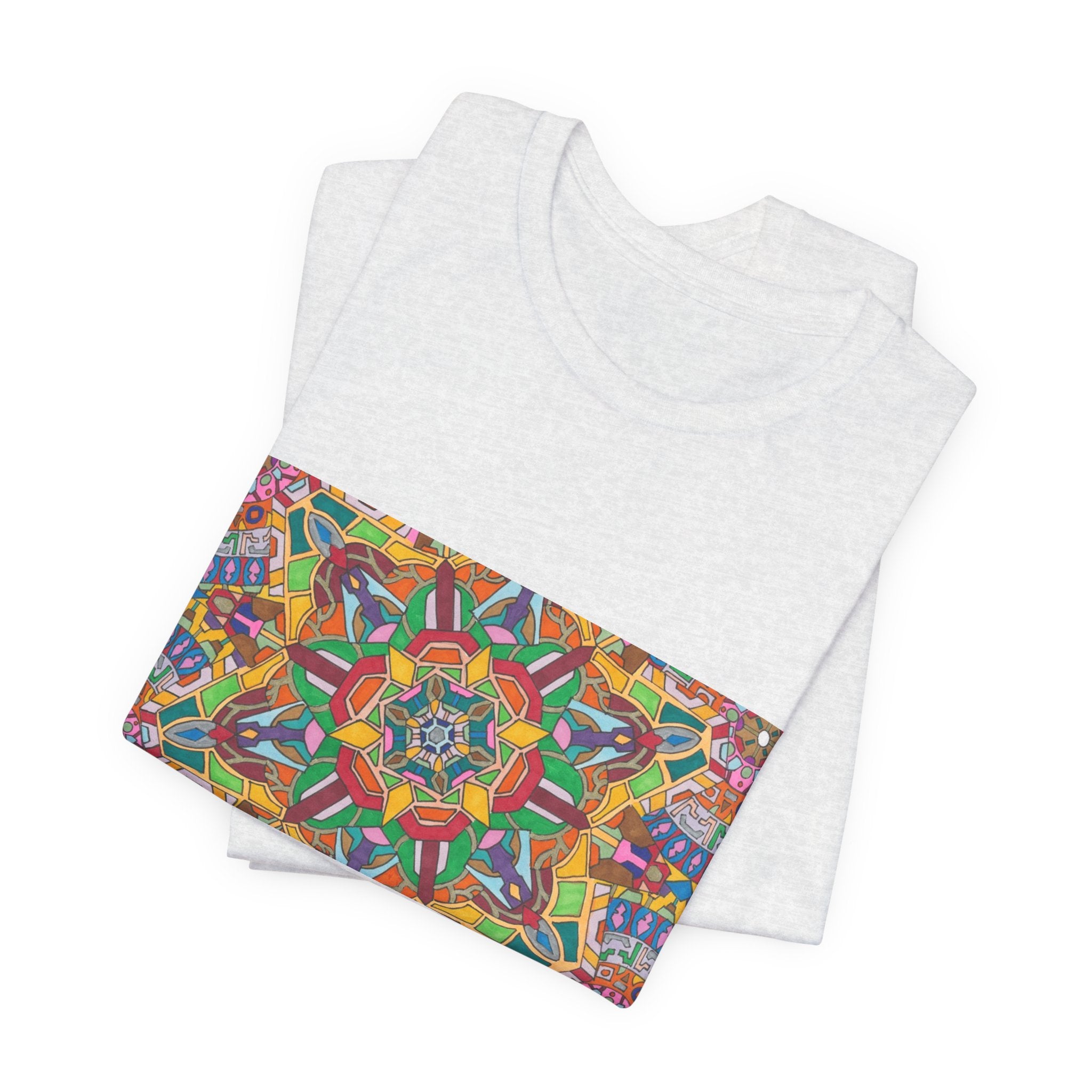 Psychedelic Kaleidoscope Tee — Colorful Mandala Graphic T-Shirt Artwork 3