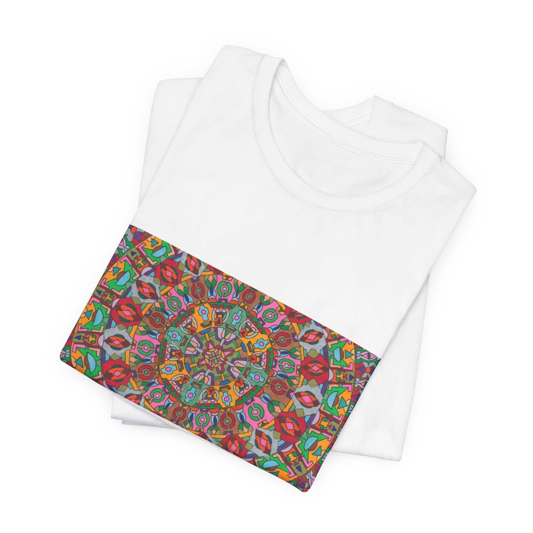 Psychedelic Kaleidoscope Tee — Colorful Mandala Graphic T-Shirt Artwork 1