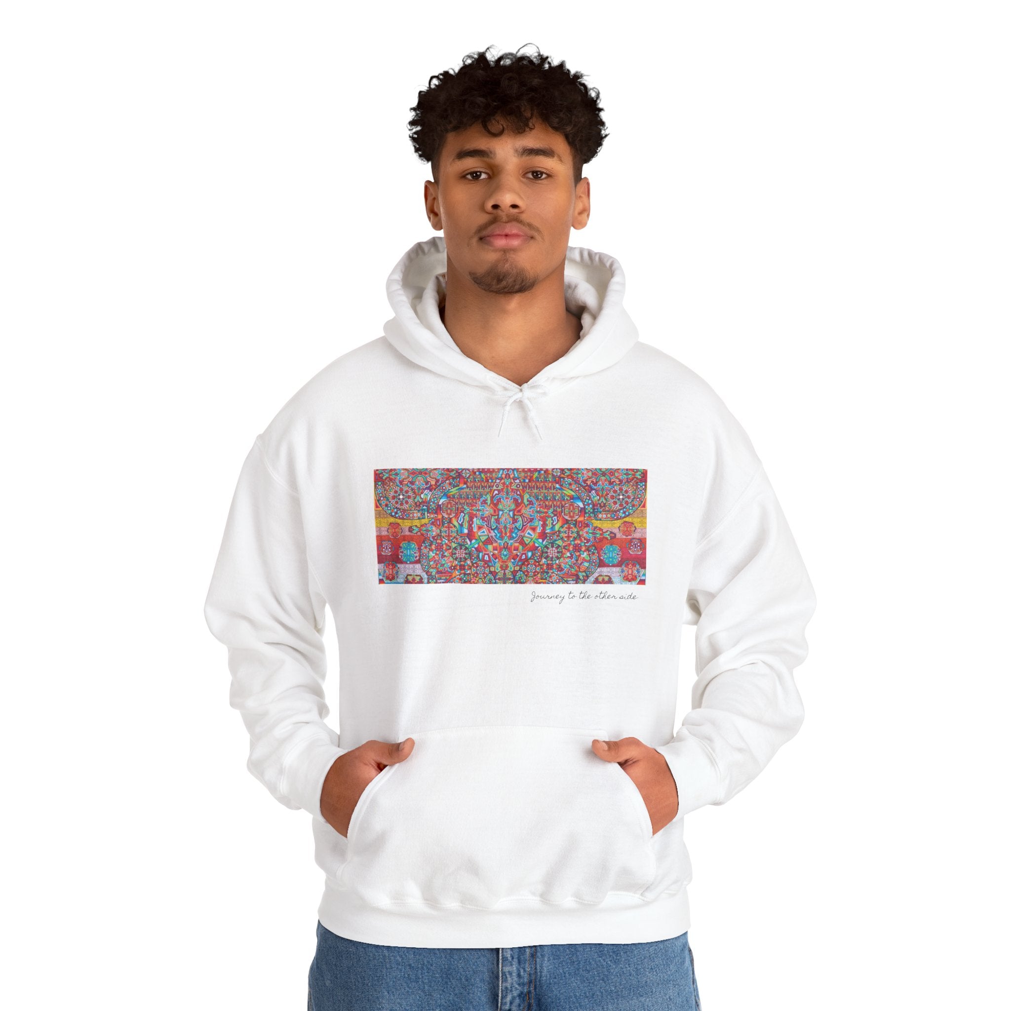 Mandala Folk Art Unisex Hoodie — Vibrant Hand-Drawn Illustration Artwork 4