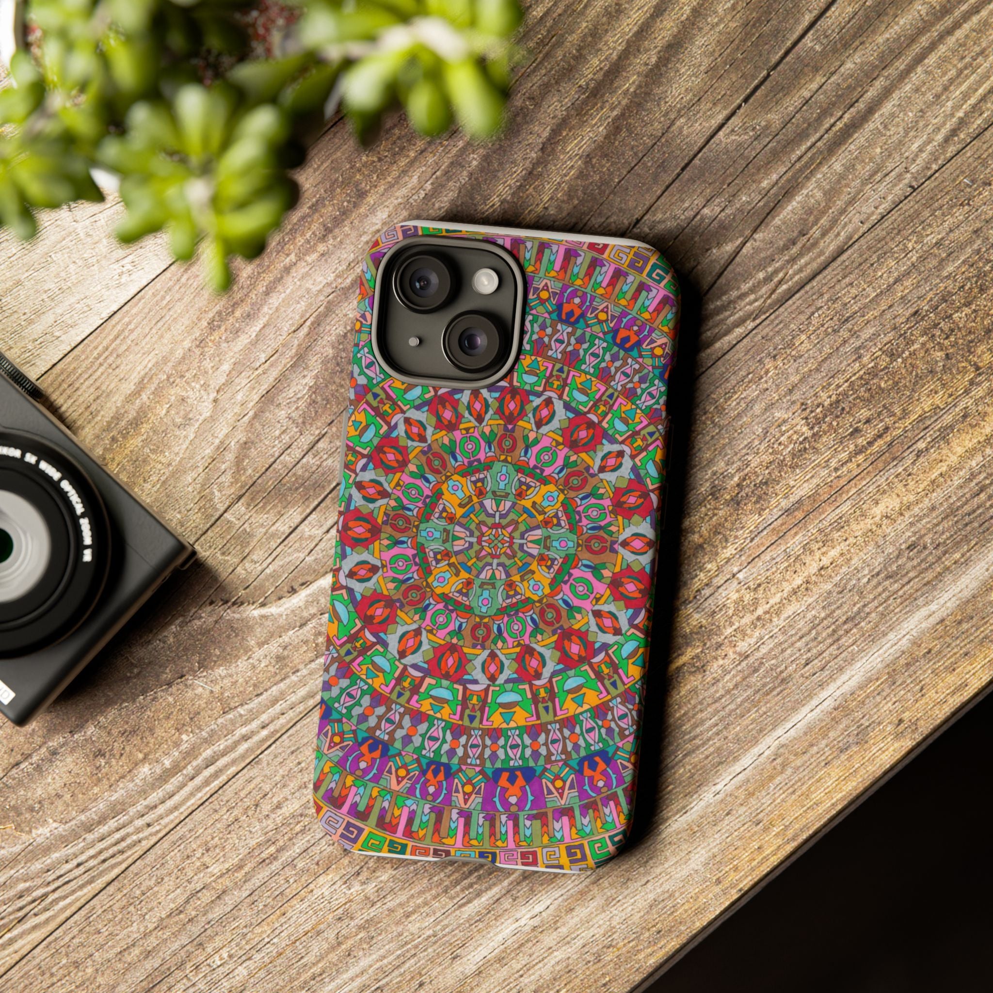 Kaleidoscope Mandala Phone Case — Colorful Protective Tough Case - Artwork 1