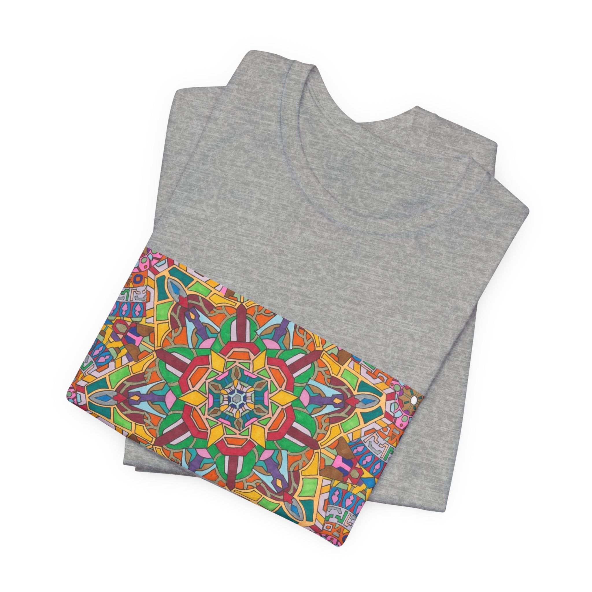 Psychedelic Kaleidoscope Tee — Colorful Mandala Graphic T-Shirt Artwork 3