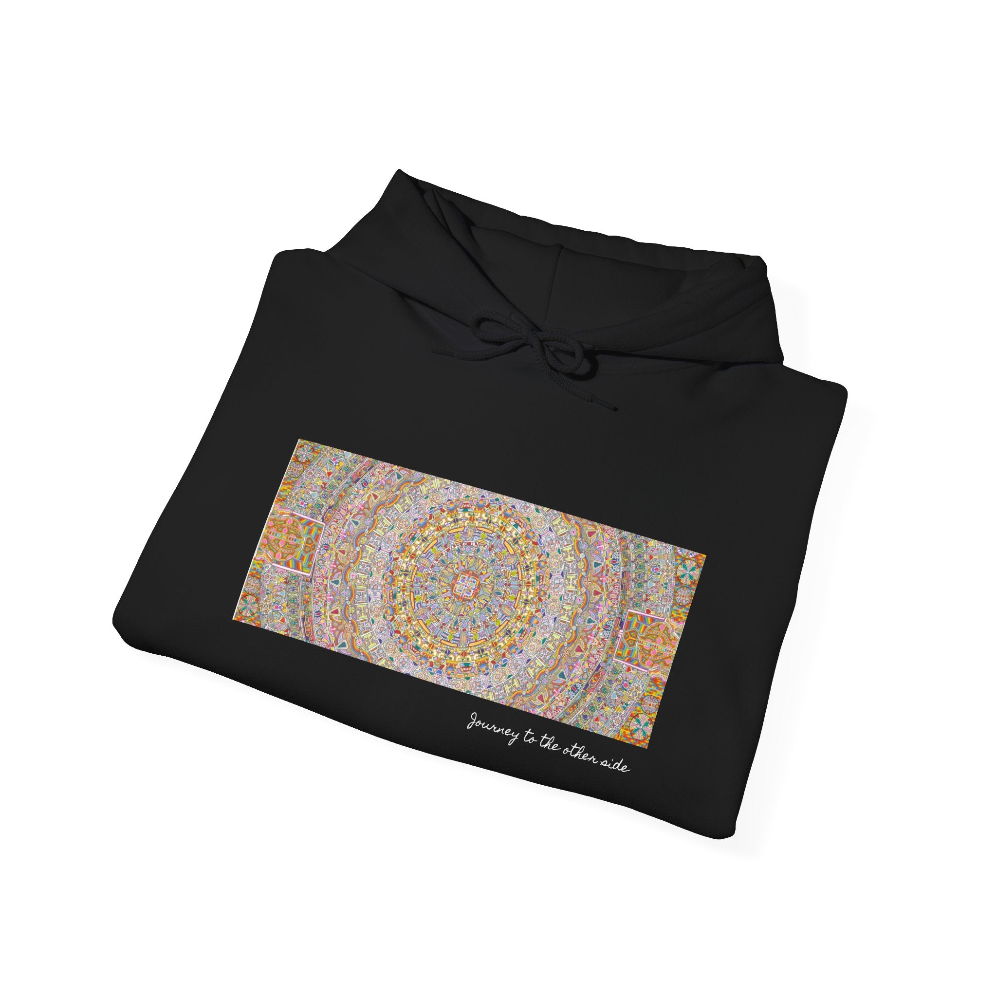 Mandala Folk Art Unisex Hoodie — Vibrant Hand-Drawn Illustration Artwork 7