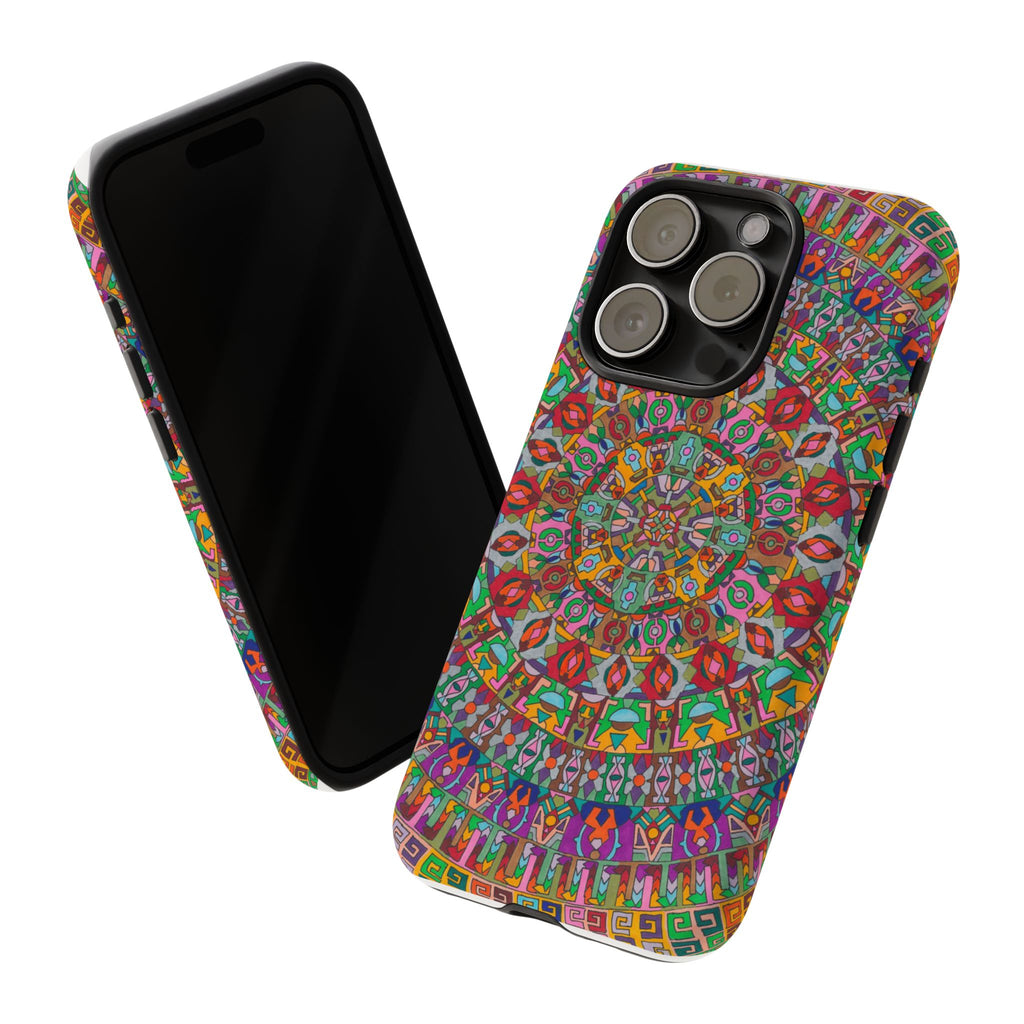 Kaleidoscope Mandala Phone Case — Colorful Protective Tough Case - Artwork 1