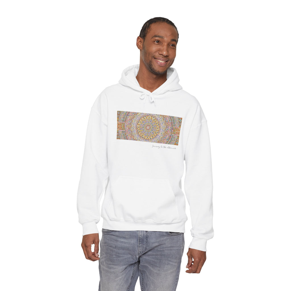 Mandala Folk Art Unisex Hoodie — Vibrant Hand-Drawn Illustration Artwork 7
