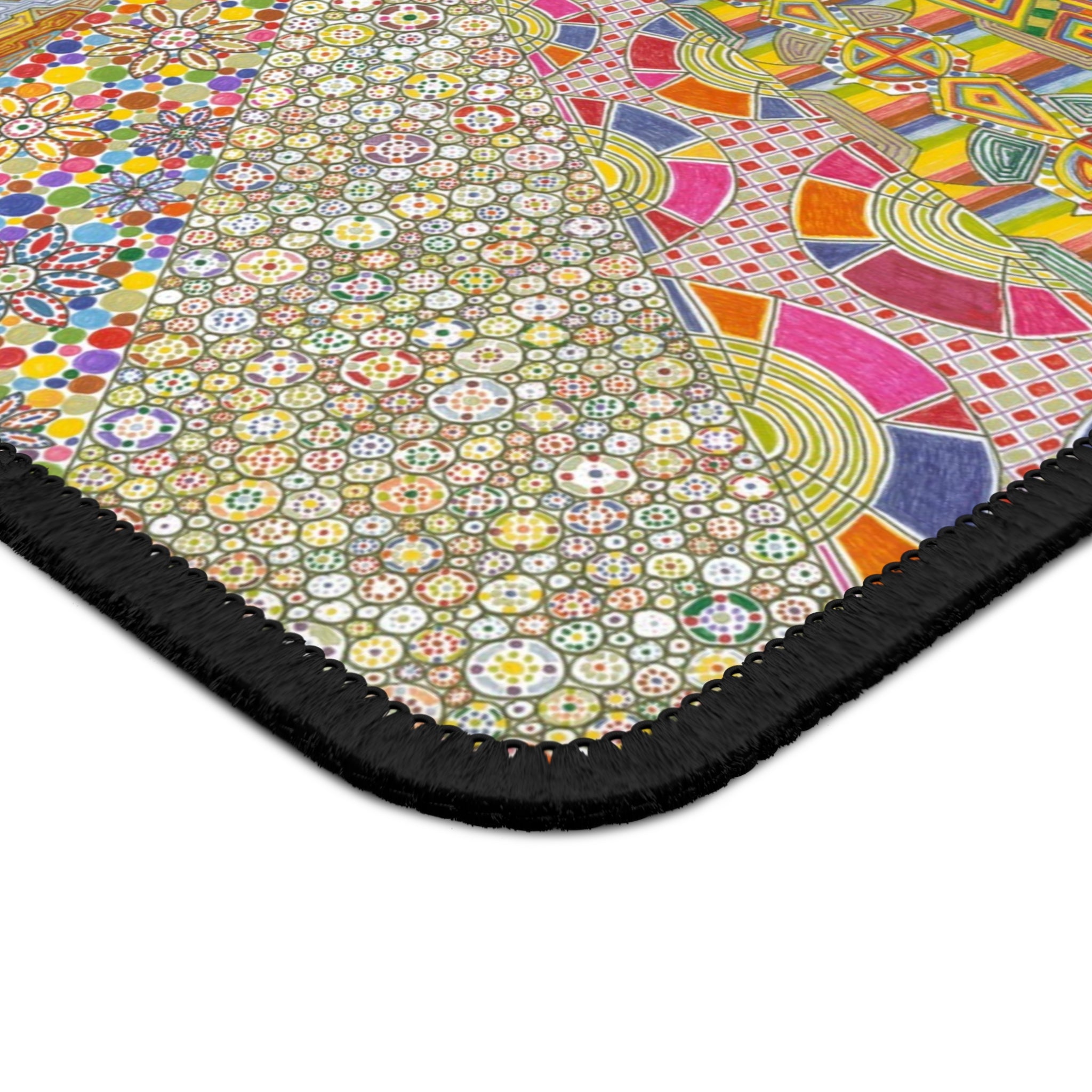 Psychedelic Kaleidoscope Gaming Mouse Pad — Colorful Geometric Desk Mat - Artwork 9