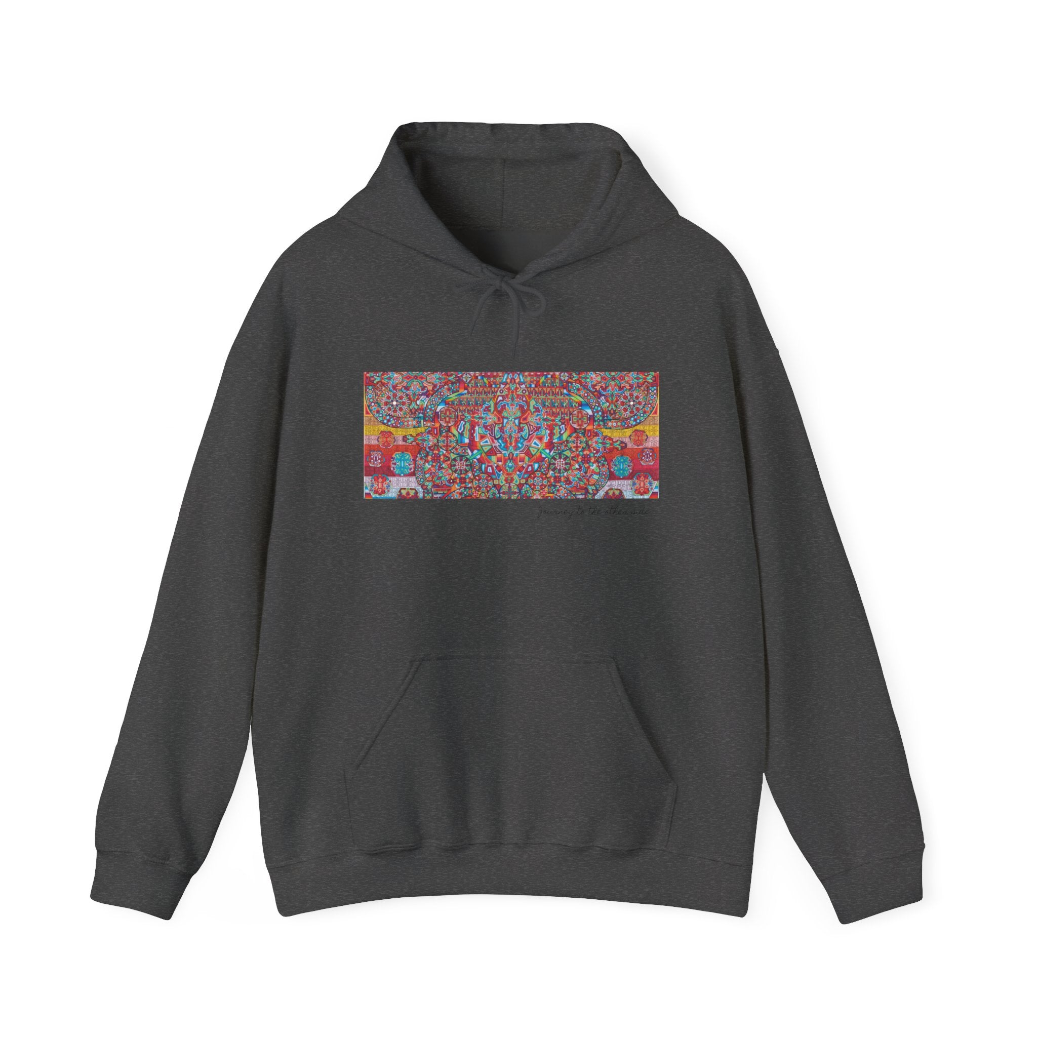 Mandala Folk Art Unisex Hoodie — Vibrant Hand-Drawn Illustration Artwork 4