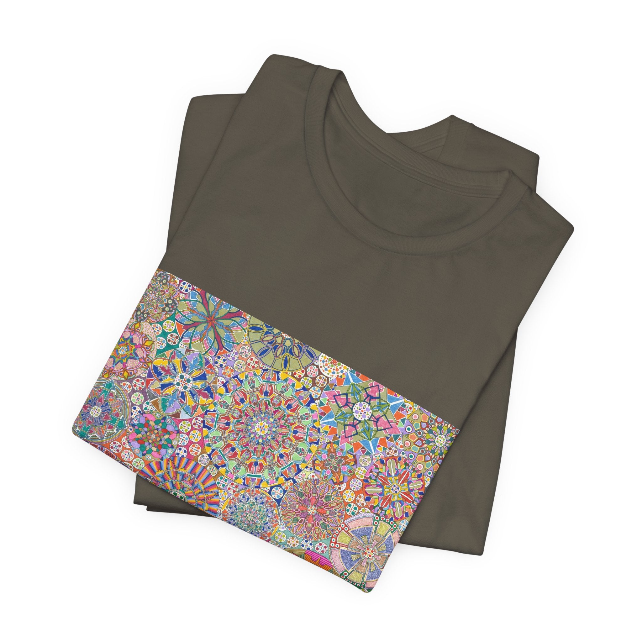 Psychedelic Kaleidoscope Tee — Colorful Mandala Graphic T-Shirt Artwork 5
