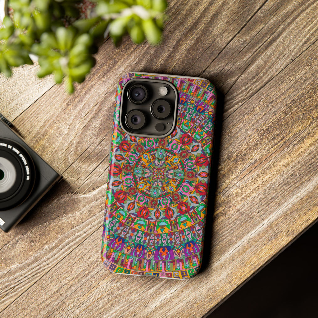 Kaleidoscope Mandala Phone Case — Colorful Protective Tough Case - Artwork 1