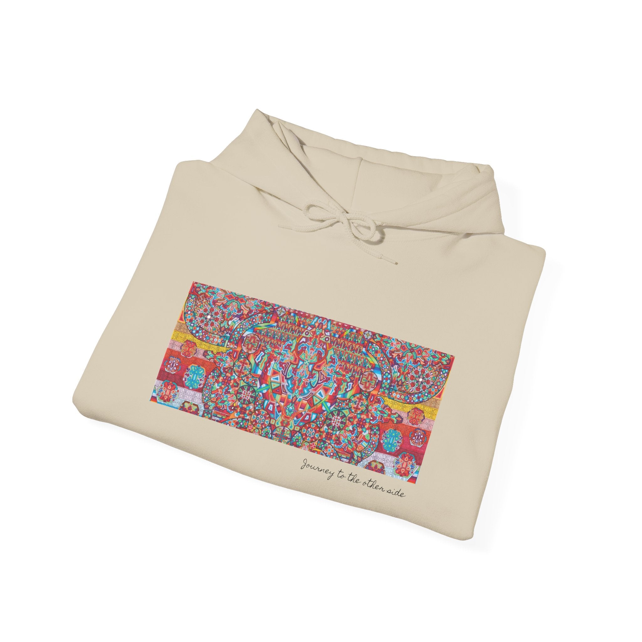 Mandala Folk Art Unisex Hoodie — Vibrant Hand-Drawn Illustration Artwork 4