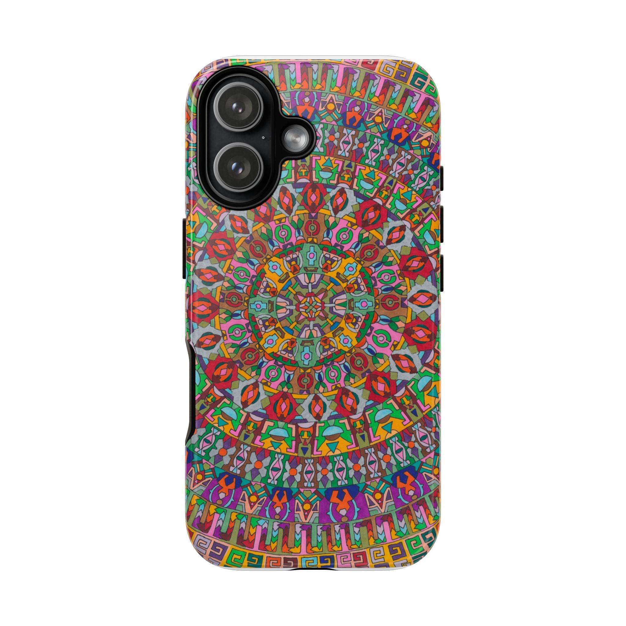 Kaleidoscope Mandala Phone Case — Colorful Protective Tough Case - Artwork 1