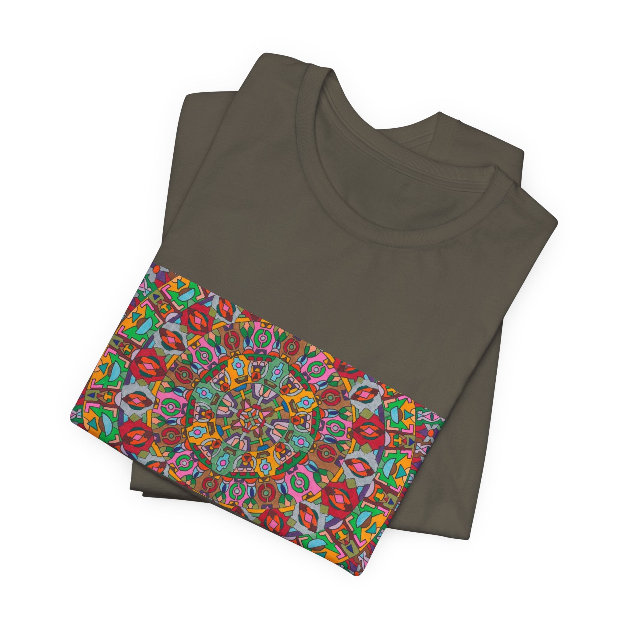 Psychedelic Kaleidoscope Tee — Colorful Mandala Graphic T-Shirt Artwork 1