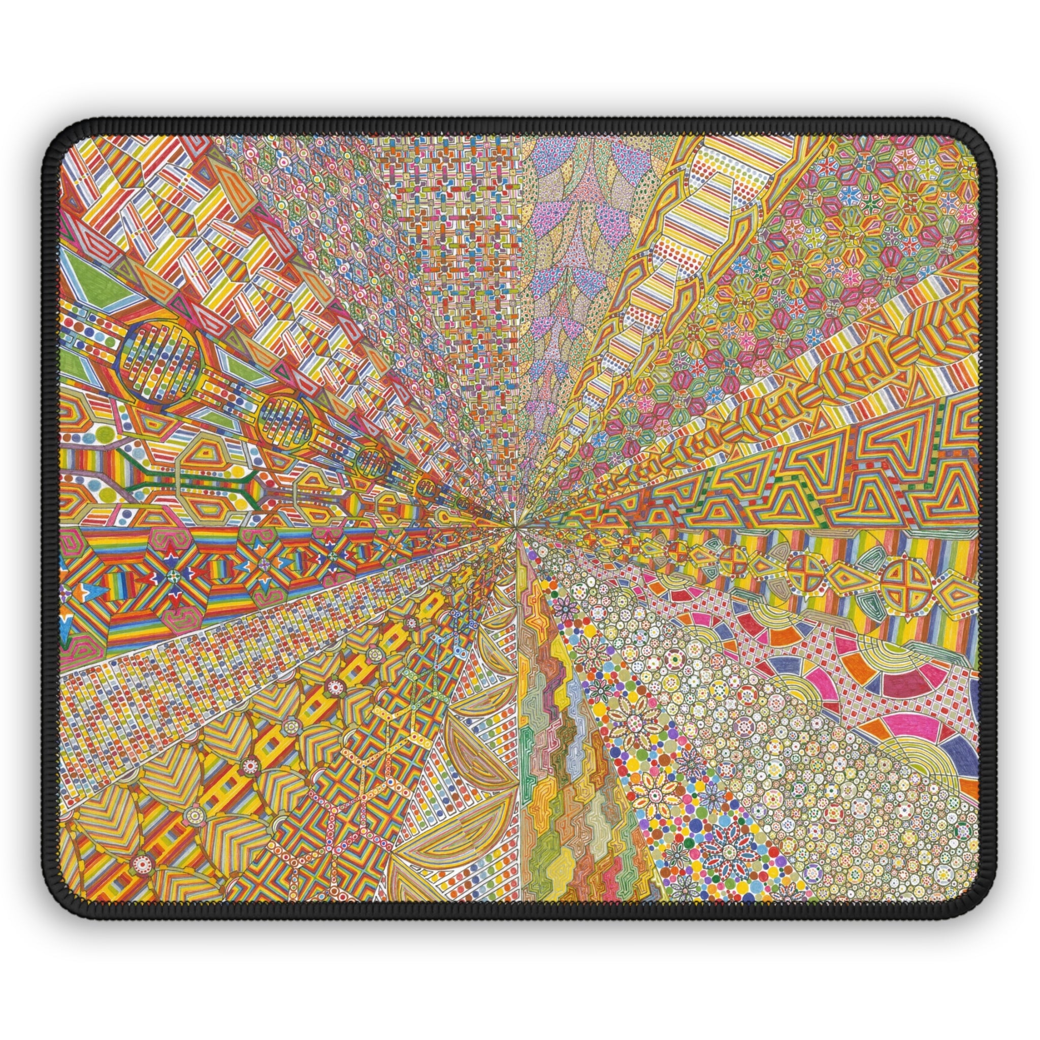 Psychedelic Kaleidoscope Gaming Mouse Pad — Colorful Geometric Desk Mat - Artwork 9