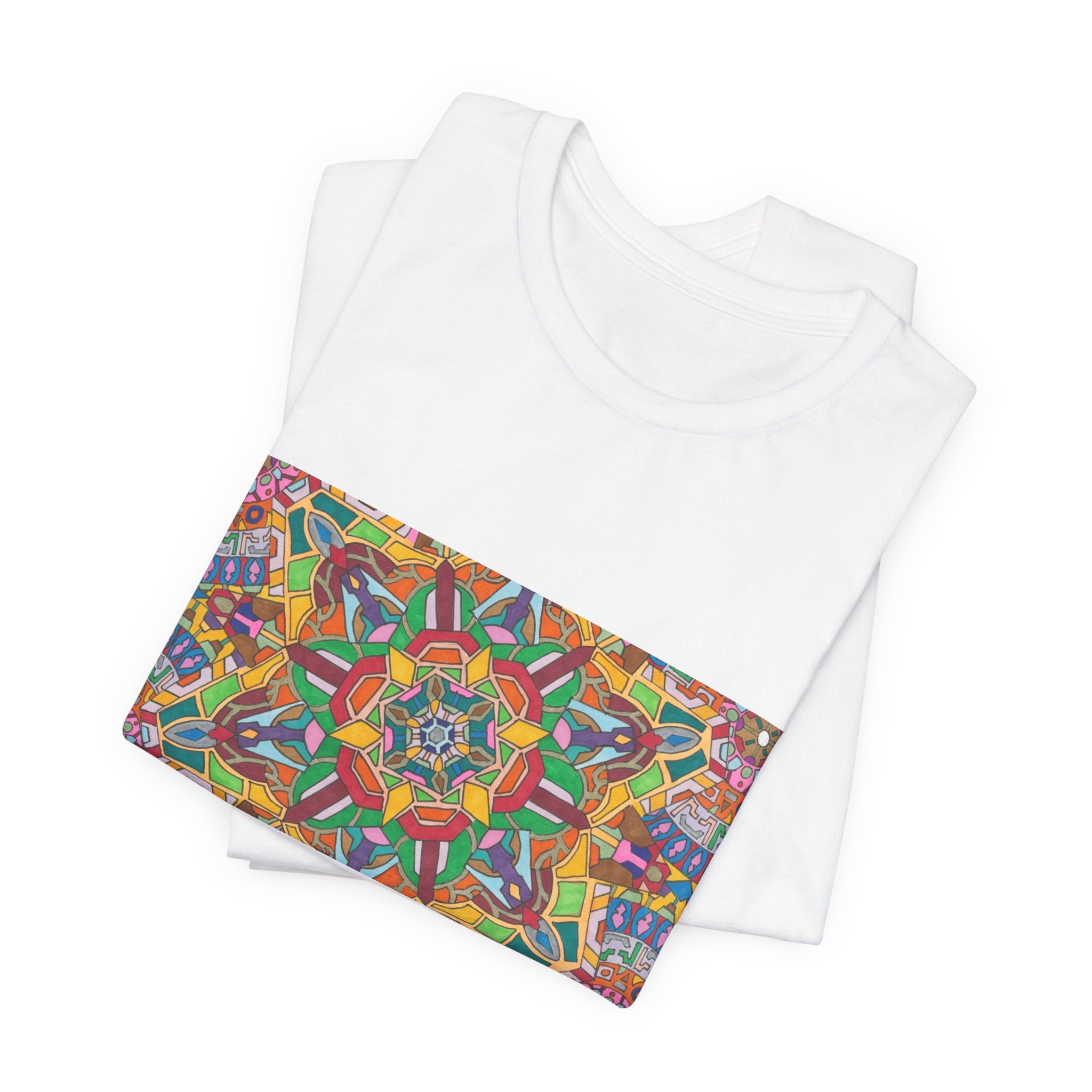 Psychedelic Kaleidoscope Tee — Colorful Mandala Graphic T-Shirt Artwork 3