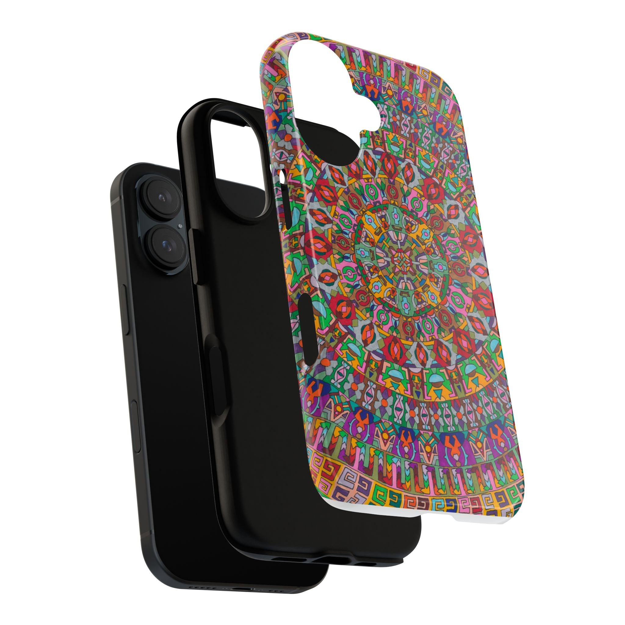 Kaleidoscope Mandala Phone Case — Colorful Protective Tough Case - Artwork 1