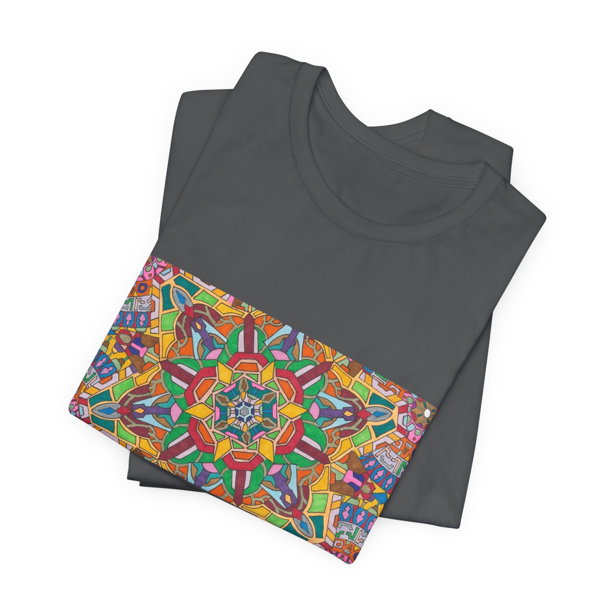 Psychedelic Kaleidoscope Tee — Colorful Mandala Graphic T-Shirt Artwork 3