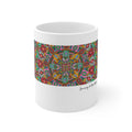 Kaleidoscope Mandala Coffee Mug — Colorful Geometric 11oz Ceramic Cup Artwork 1