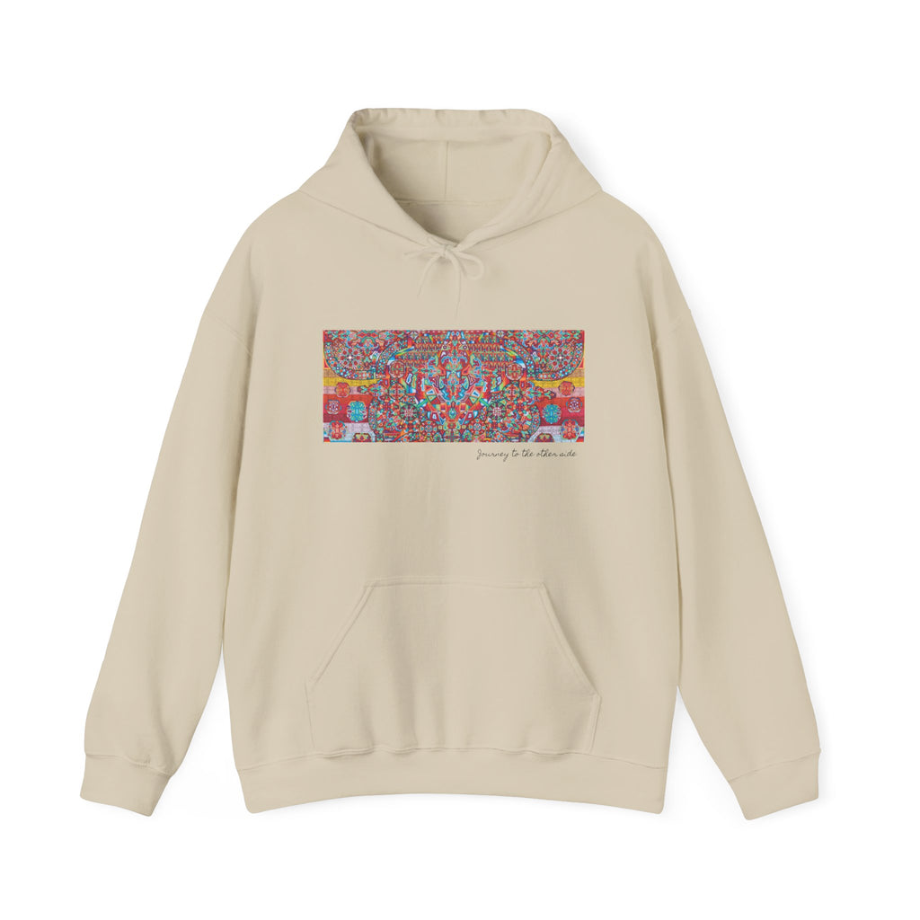Mandala Folk Art Unisex Hoodie — Vibrant Hand-Drawn Illustration Artwork 4