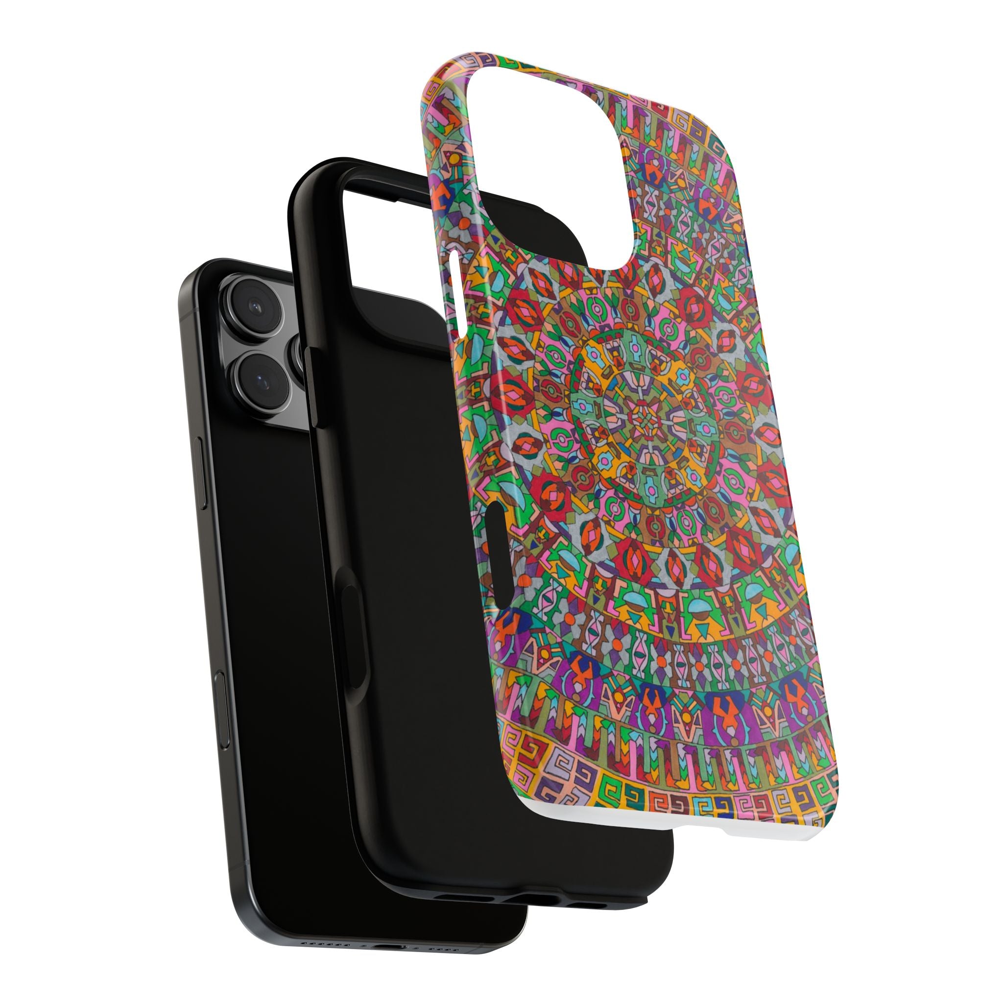 Kaleidoscope Mandala Phone Case — Colorful Protective Tough Case - Artwork 1