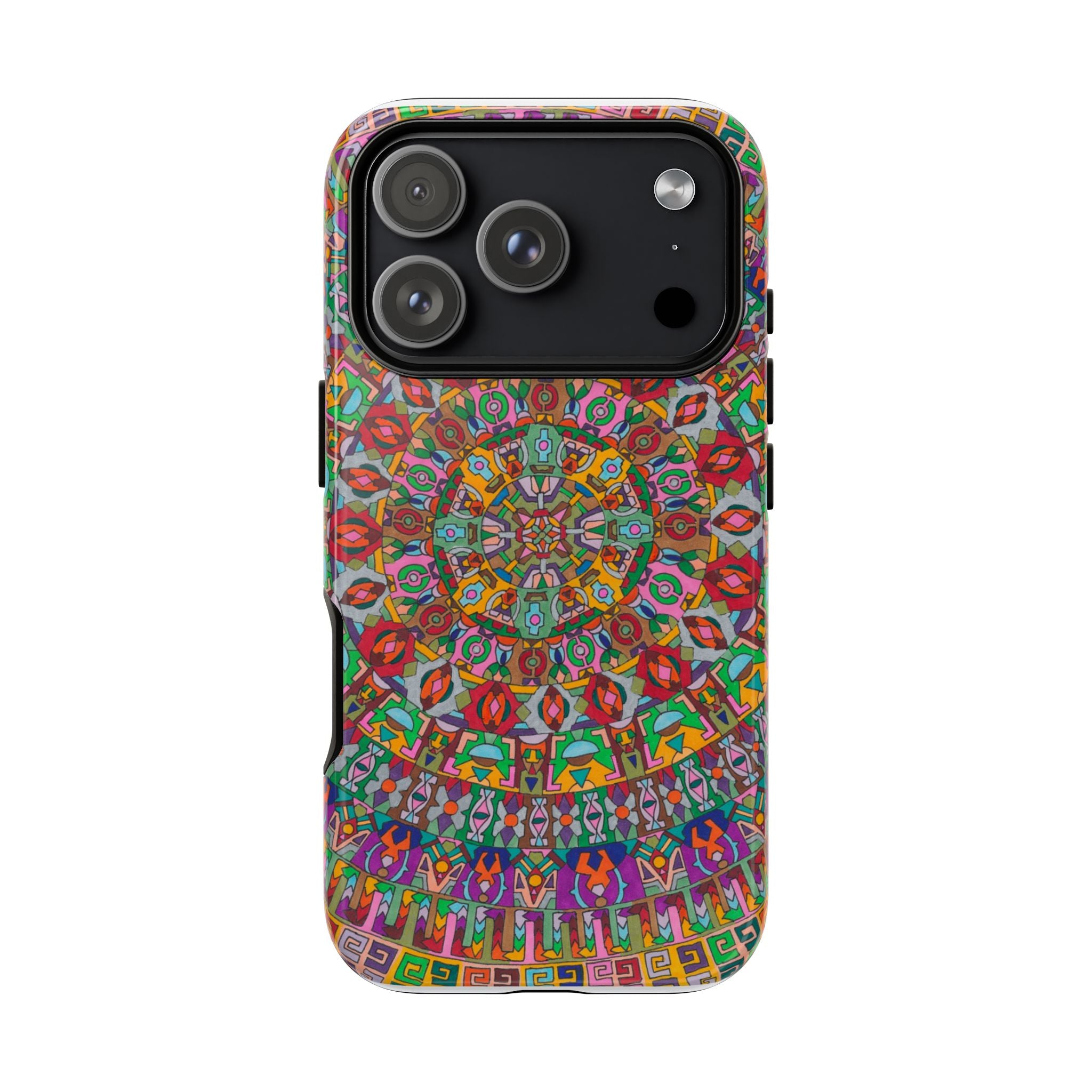Kaleidoscope Mandala Phone Case — Colorful Protective Tough Case - Artwork 1