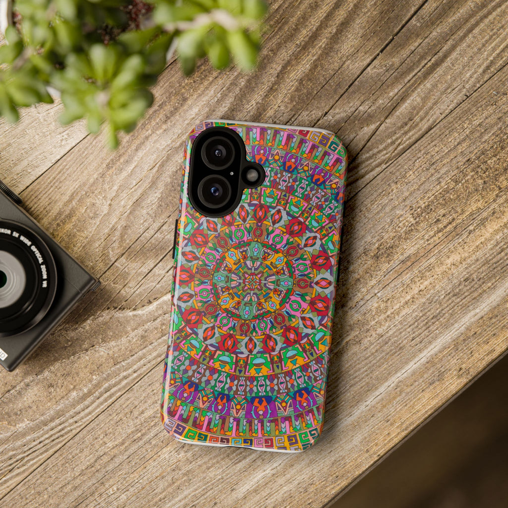 Kaleidoscope Mandala Phone Case — Colorful Protective Tough Case - Artwork 1