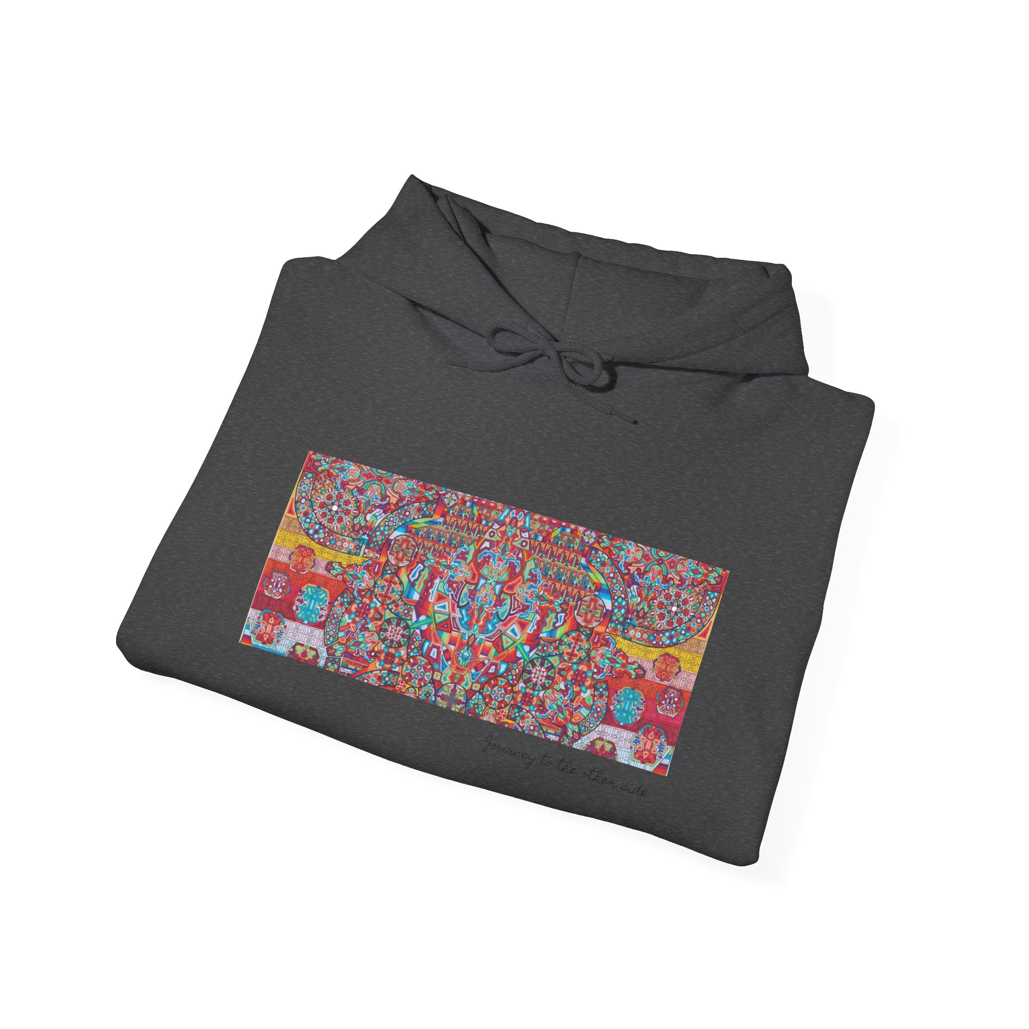 Mandala Folk Art Unisex Hoodie — Vibrant Hand-Drawn Illustration Artwork 4