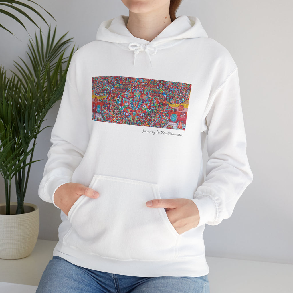 Mandala Folk Art Unisex Hoodie — Vibrant Hand-Drawn Illustration Artwork 4