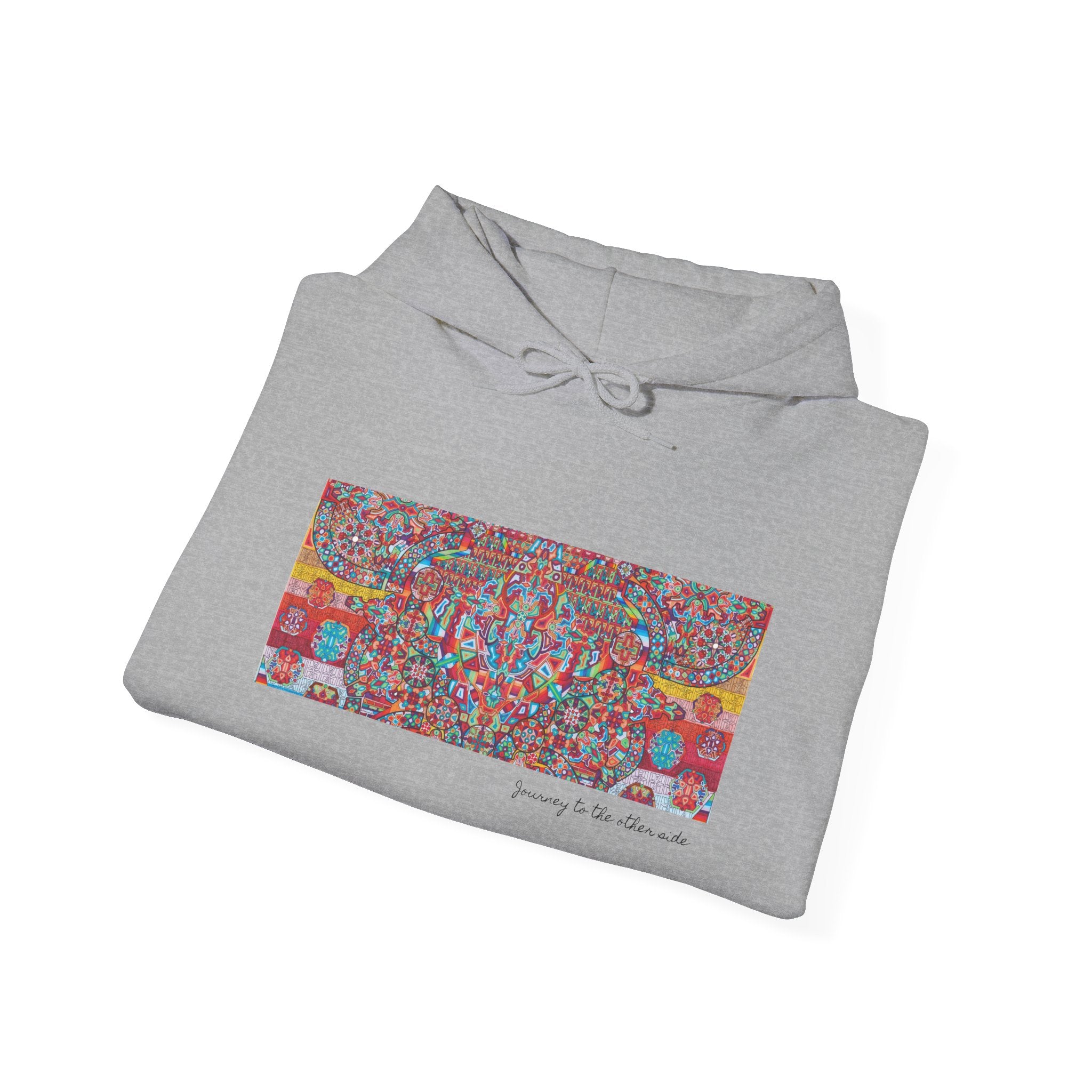 Mandala Folk Art Unisex Hoodie — Vibrant Hand-Drawn Illustration Artwork 4