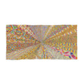 Psychedelic Mosaic Beach Towel — Vibrant Geometric Sunburst Pattern