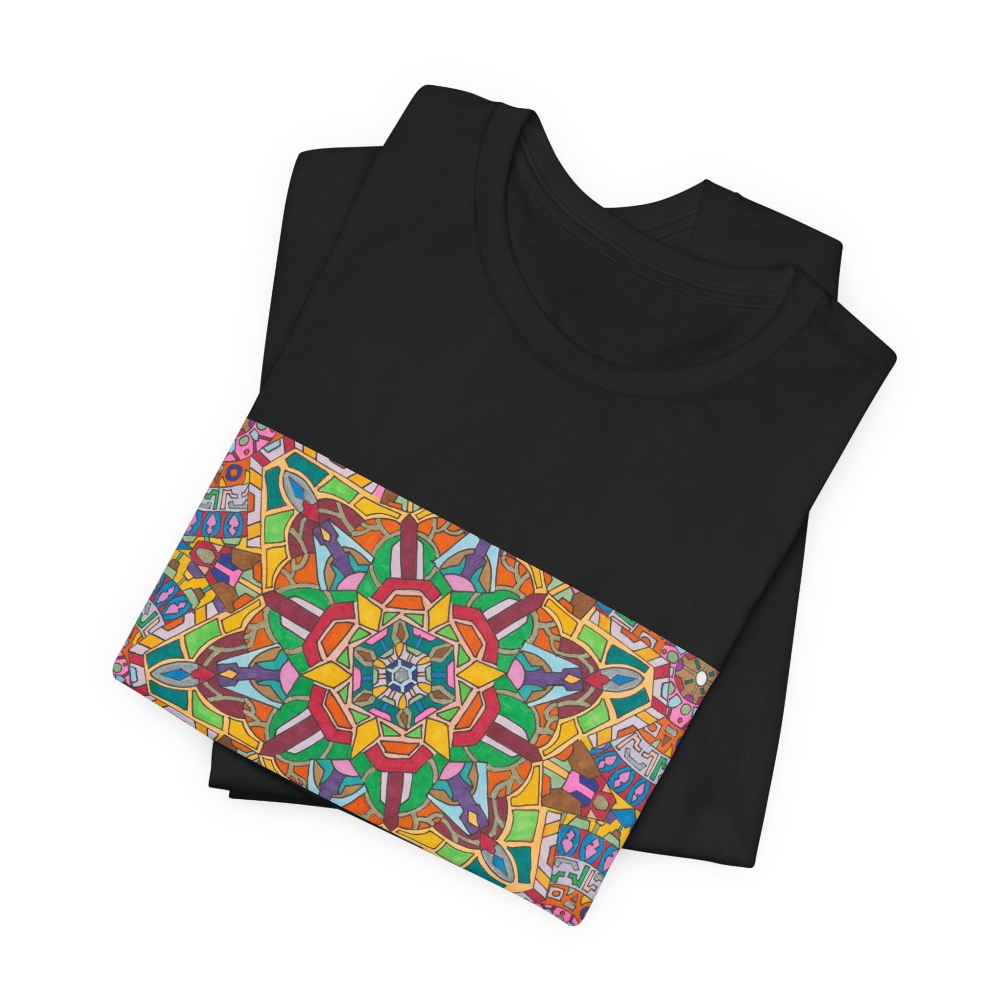 Psychedelic Kaleidoscope Tee — Colorful Mandala Graphic T-Shirt Artwork 3