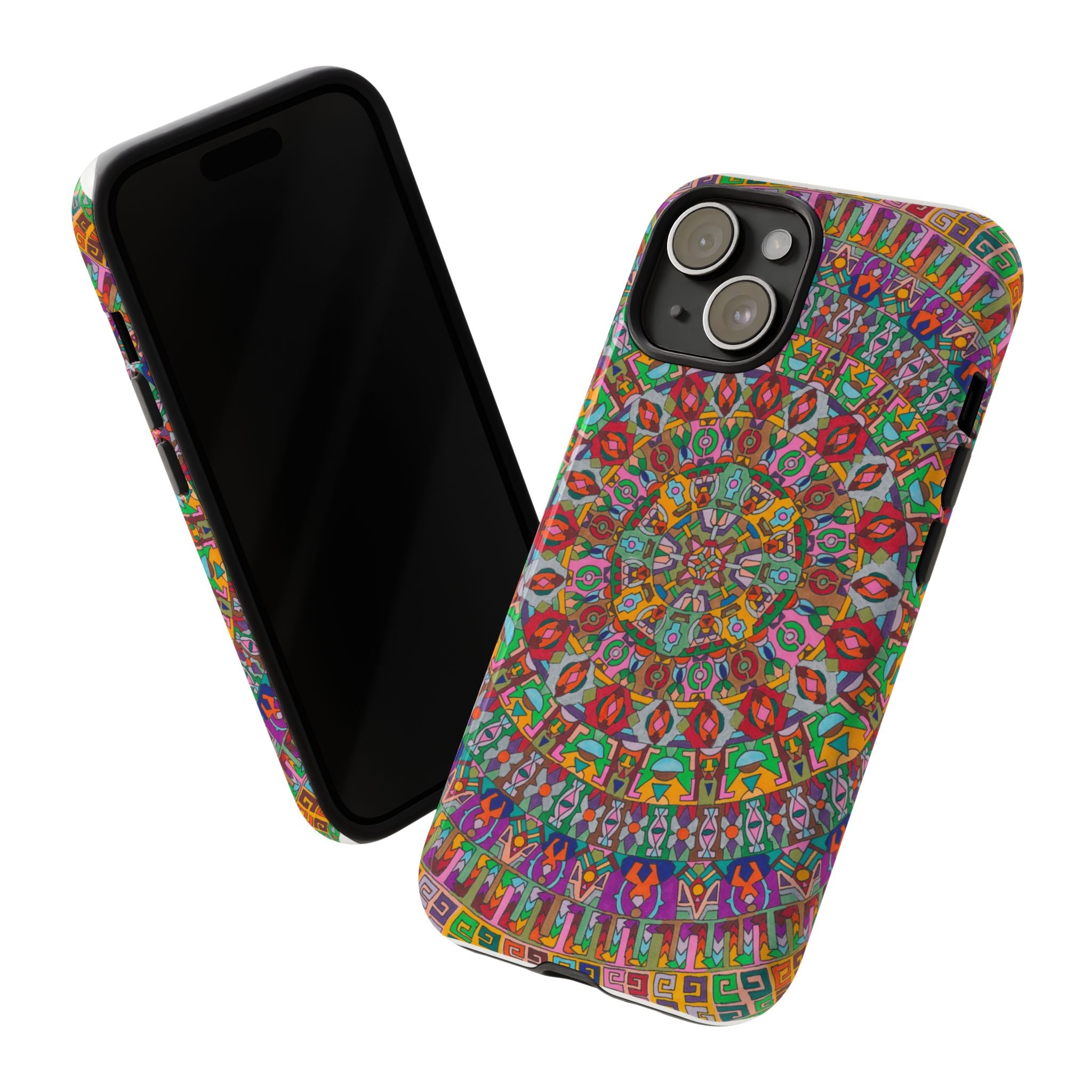 Kaleidoscope Mandala Phone Case — Colorful Protective Tough Case - Artwork 1