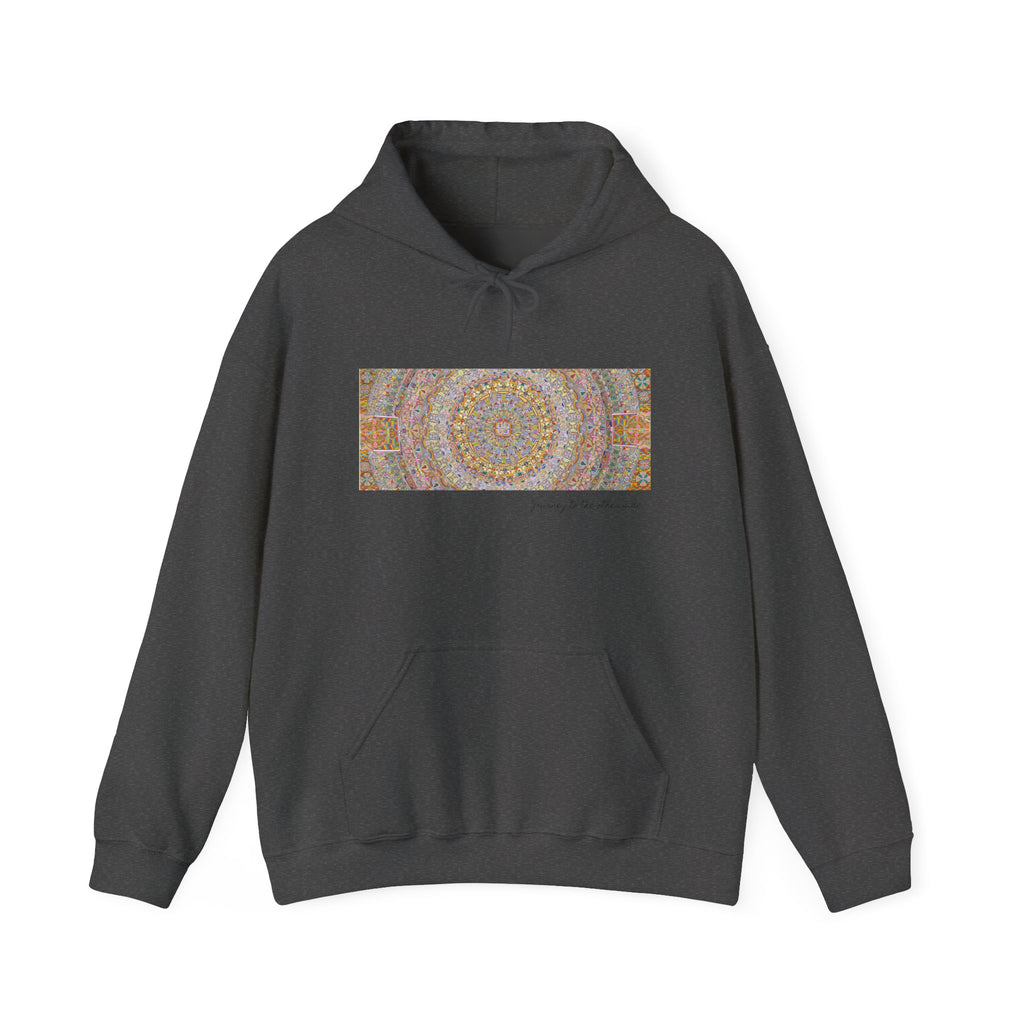 Mandala Folk Art Unisex Hoodie — Vibrant Hand-Drawn Illustration Artwork 7