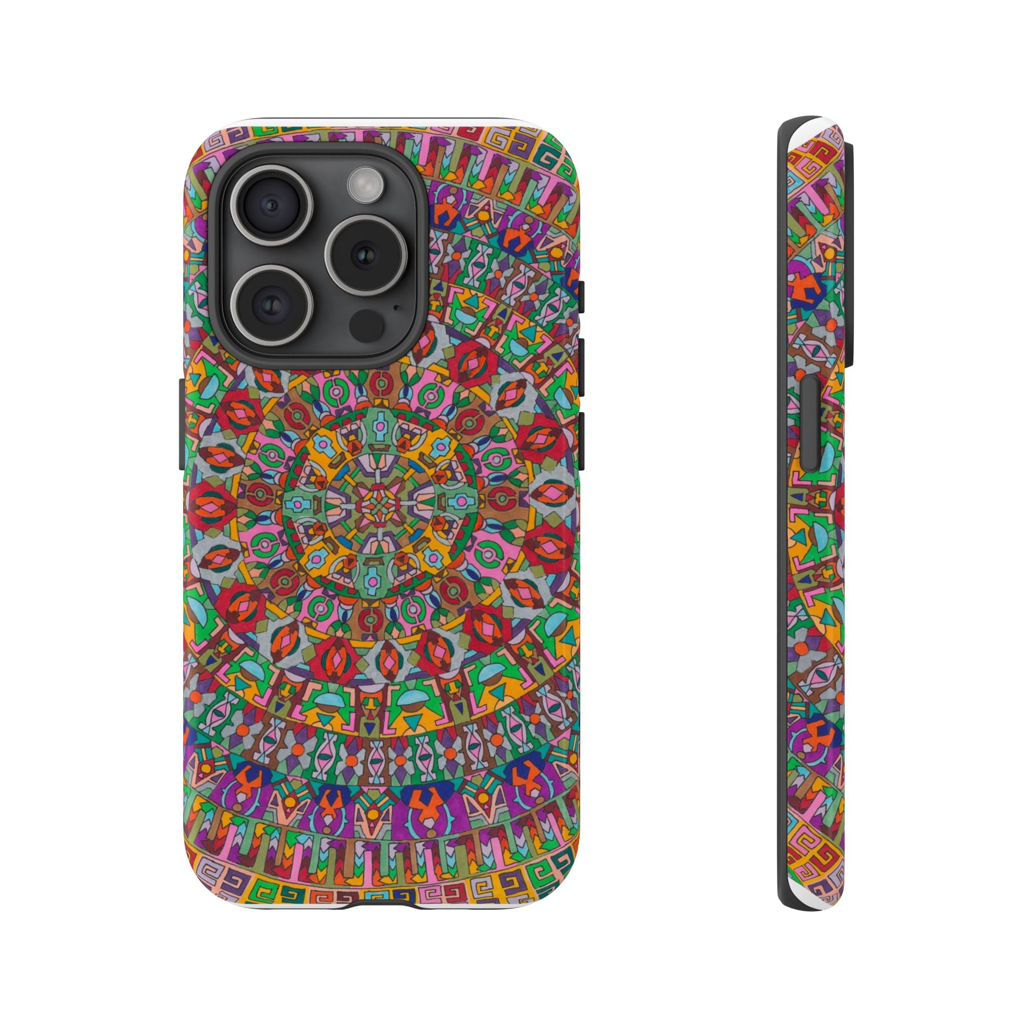 Kaleidoscope Mandala Phone Case — Colorful Protective Tough Case - Artwork 1
