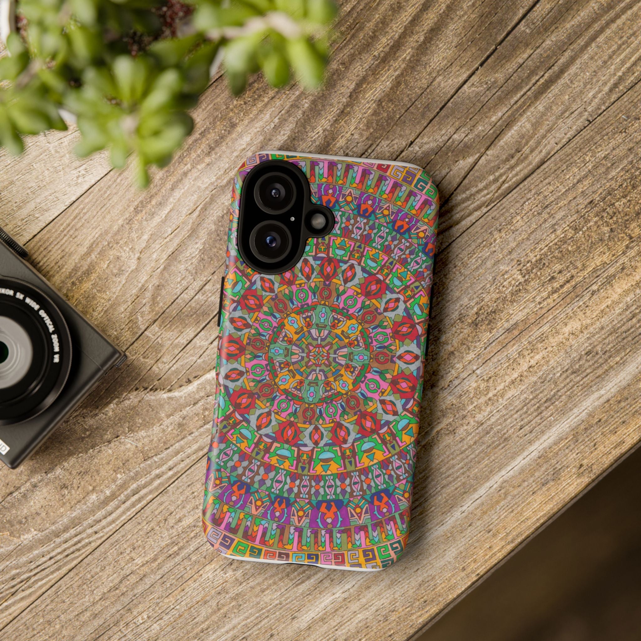 Kaleidoscope Mandala Phone Case — Colorful Protective Tough Case - Artwork 1