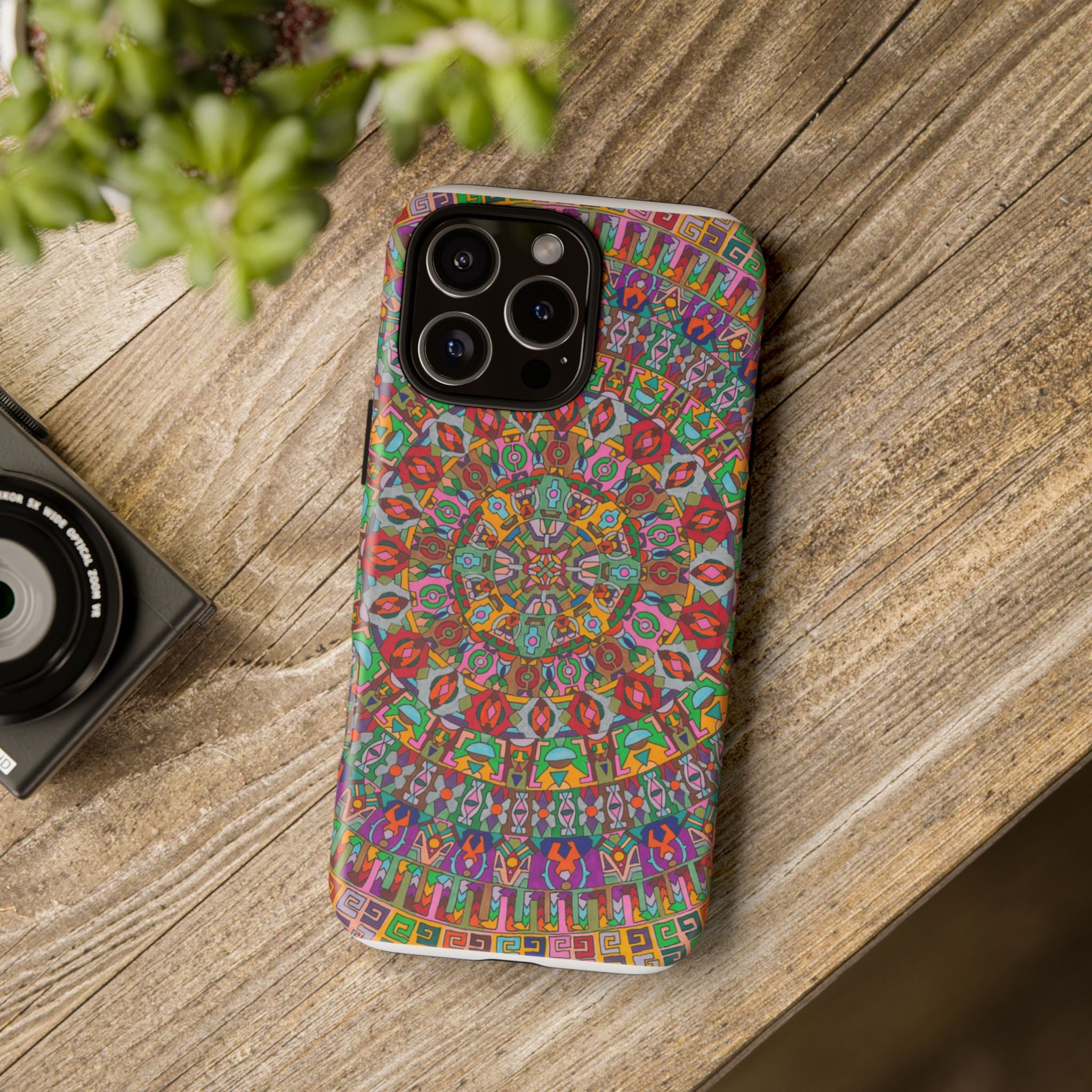 Kaleidoscope Mandala Phone Case — Colorful Protective Tough Case - Artwork 1
