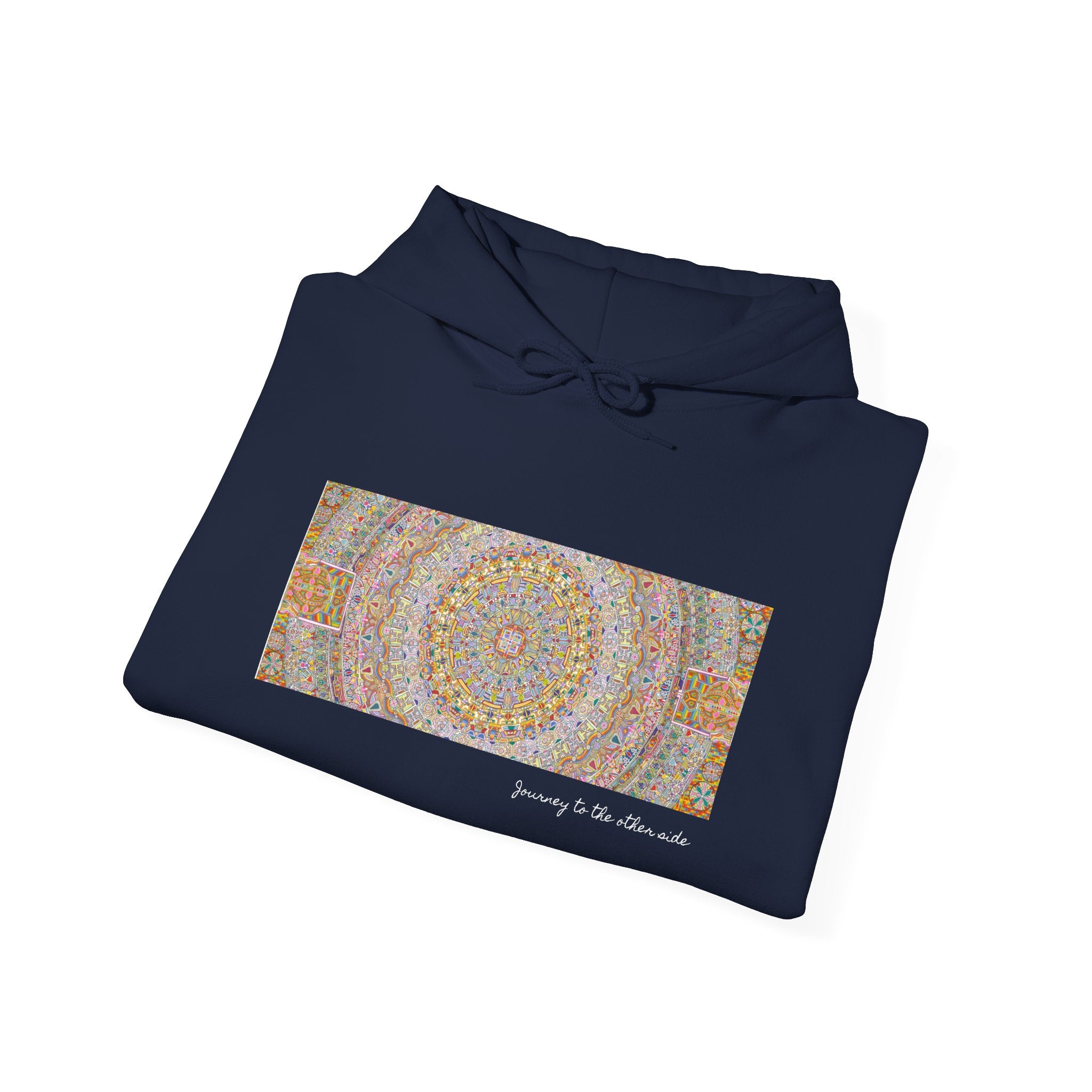 Mandala Folk Art Unisex Hoodie — Vibrant Hand-Drawn Illustration Artwork 7