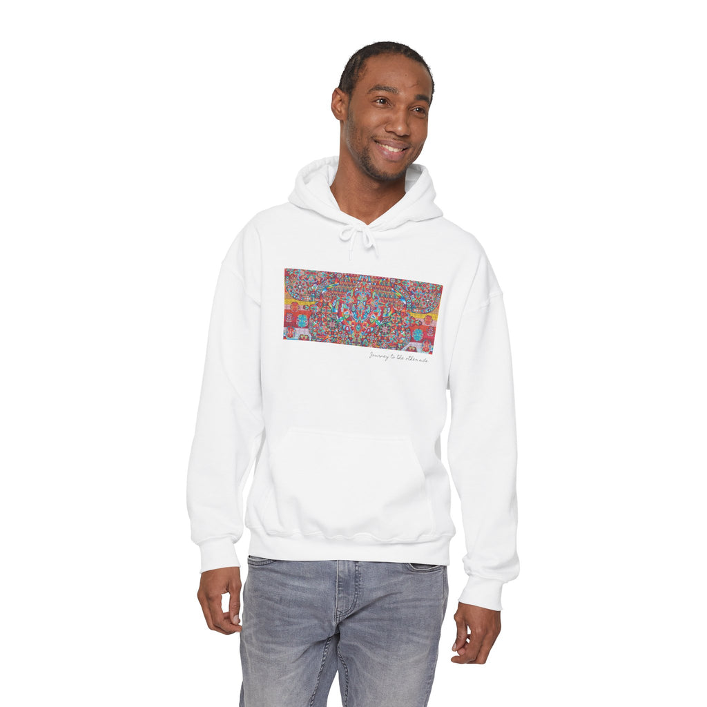Mandala Folk Art Unisex Hoodie — Vibrant Hand-Drawn Illustration Artwork 4