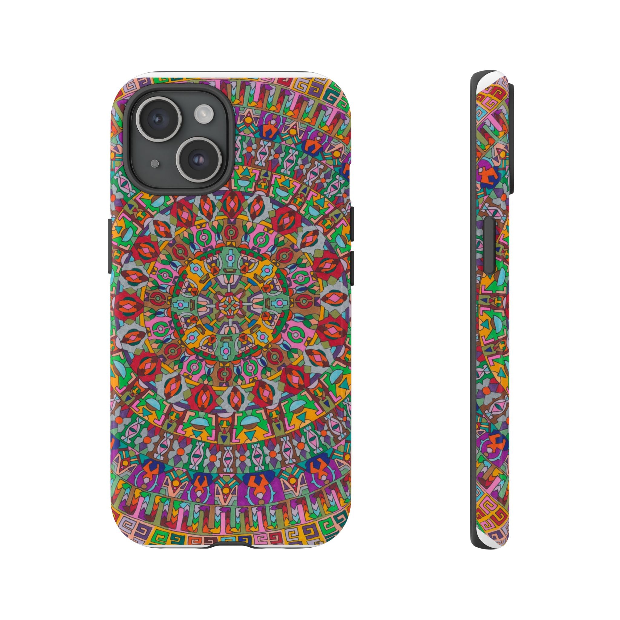 Kaleidoscope Mandala Phone Case — Colorful Protective Tough Case - Artwork 1