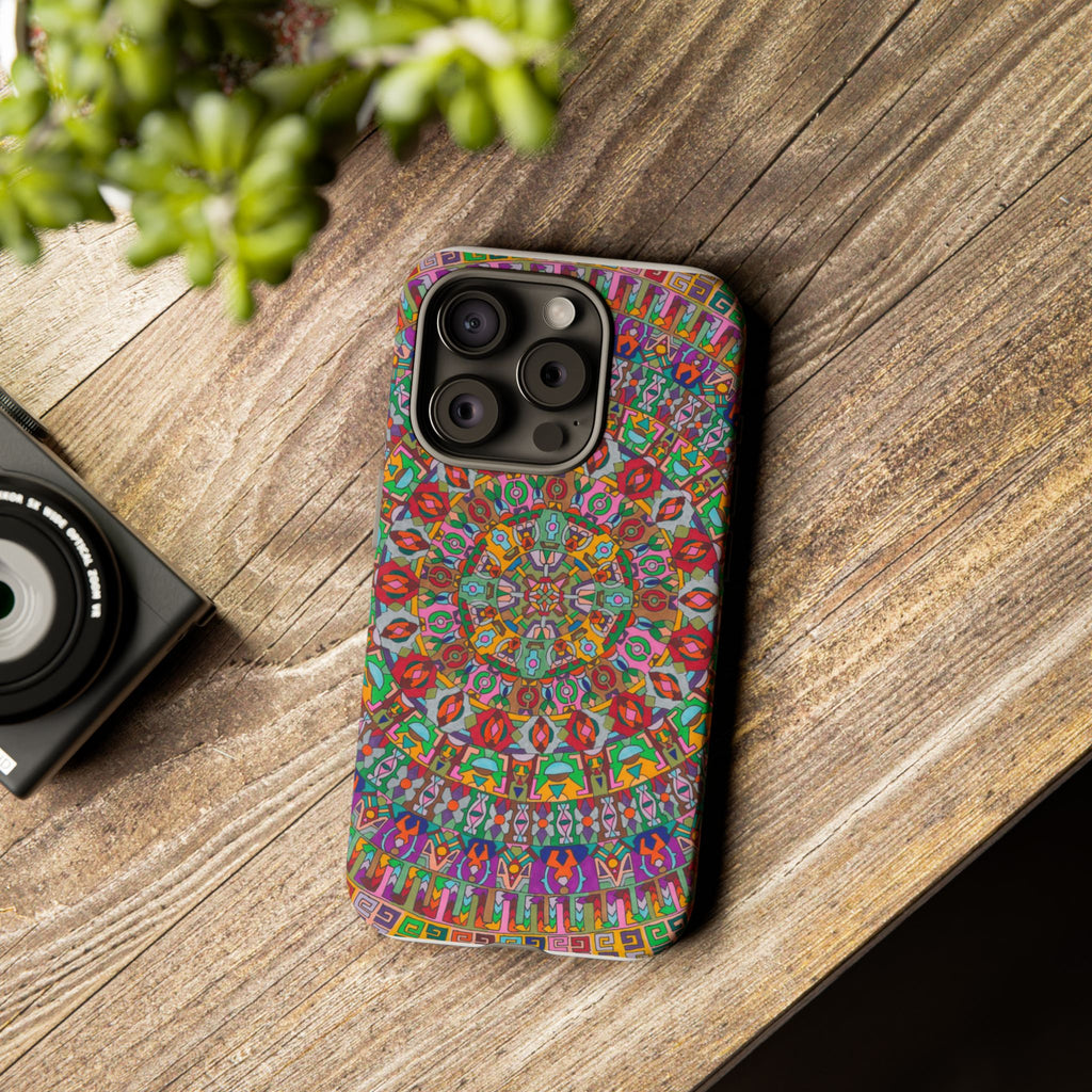 Kaleidoscope Mandala Phone Case — Colorful Protective Tough Case - Artwork 1