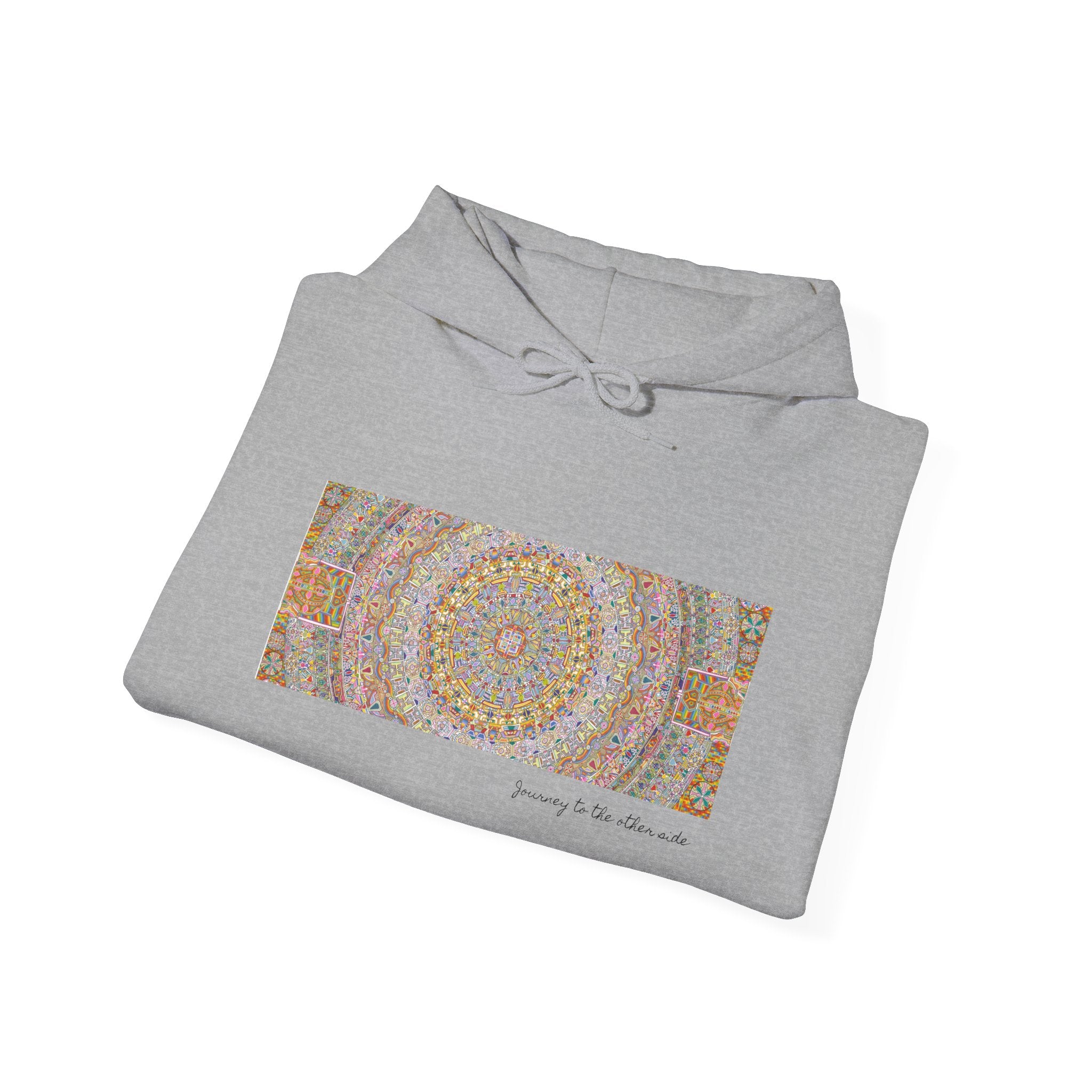 Mandala Folk Art Unisex Hoodie — Vibrant Hand-Drawn Illustration Artwork 7