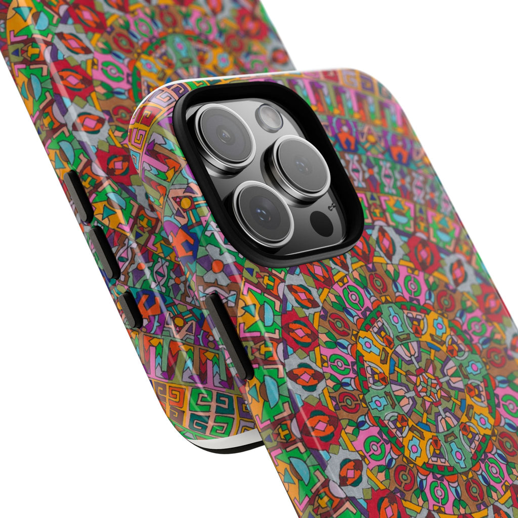 Kaleidoscope Mandala Phone Case — Colorful Protective Tough Case - Artwork 1