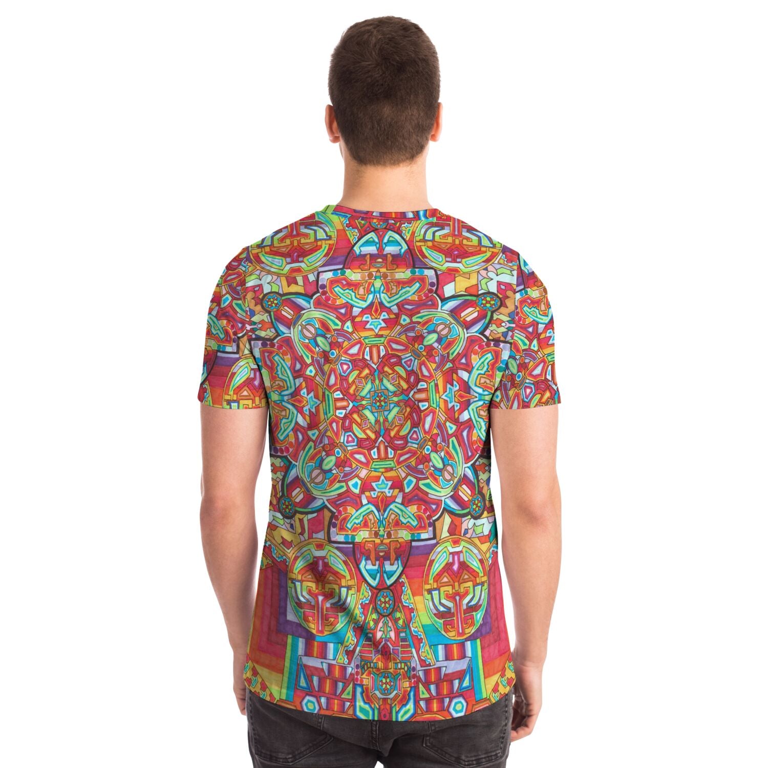 Psychedelic Kaleidoscope Tee — Colorful Mandala Full Print T-Shirt Artwork 11