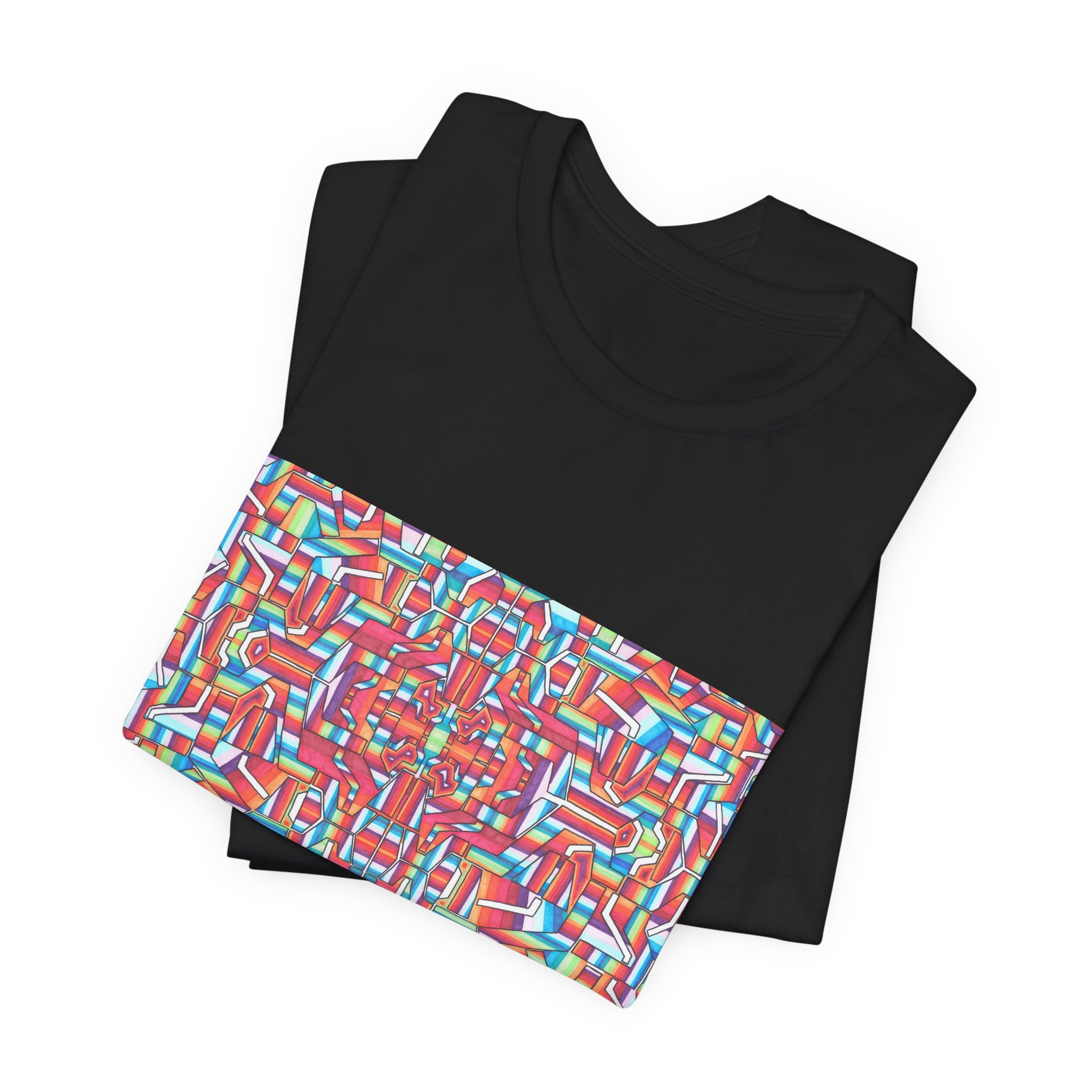 Psychedelic Kaleidoscope Tee — Colorful Mandala Graphic T-Shirt Artwork 8